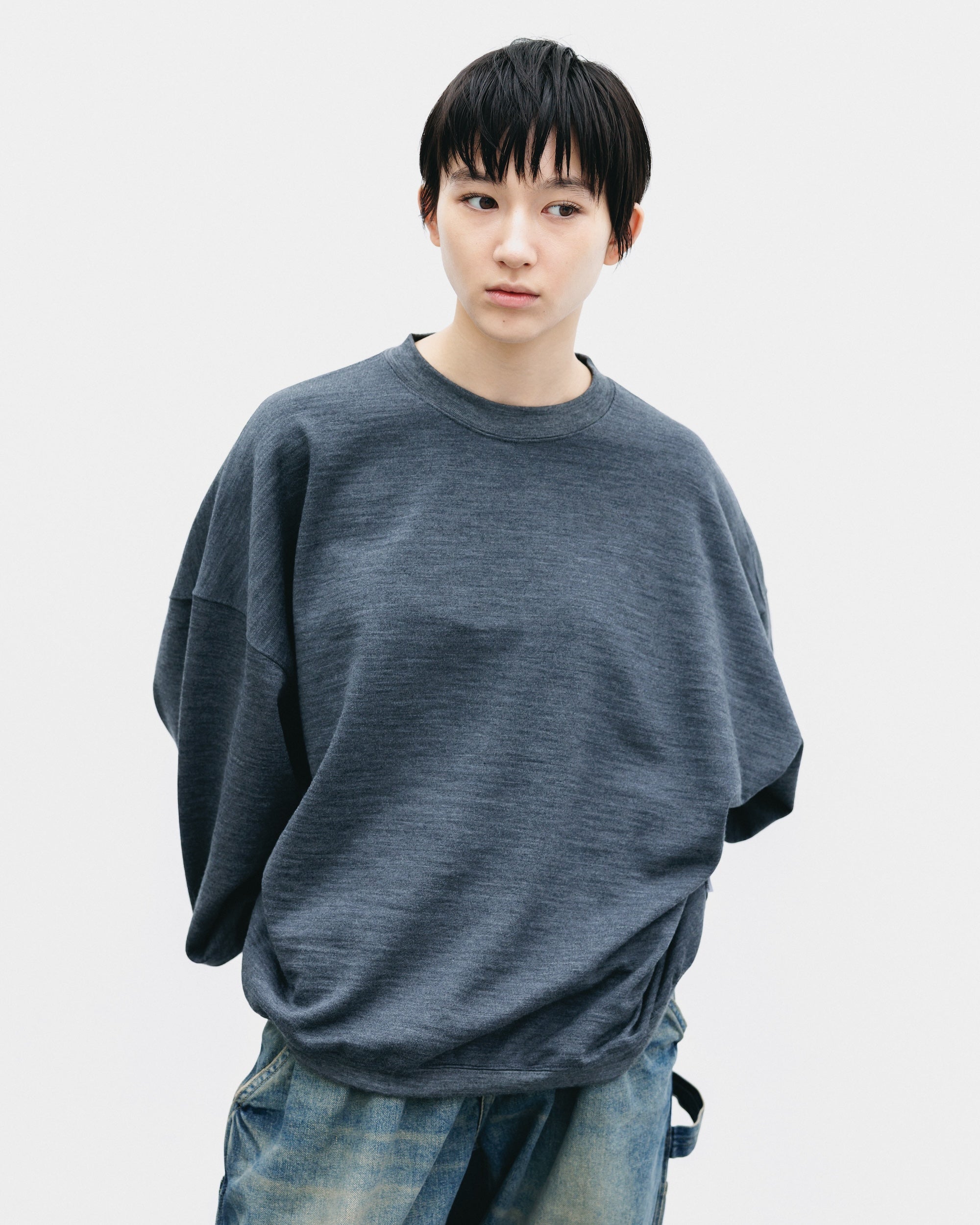 【10.29 WED 20:00- IN STOCK】WOOL SWEATSHIRT (GRAY)