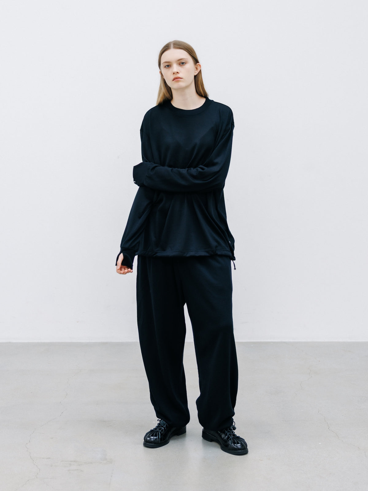 【9.16 WED 20:00- IN STOCK】MERINO WOOL L/S TEE (BLACK)