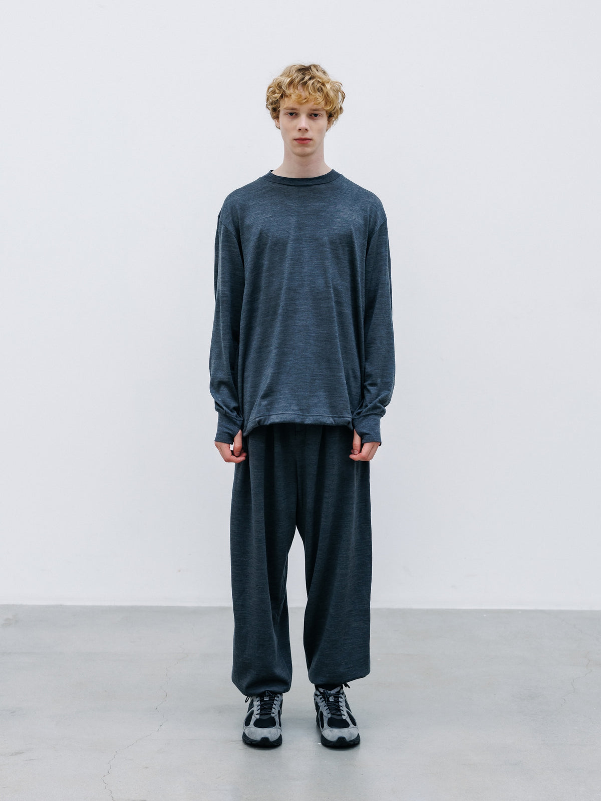 【9.16 WED 20:00- IN STOCK】MERINO WOOL L/S TEE (GRAY)