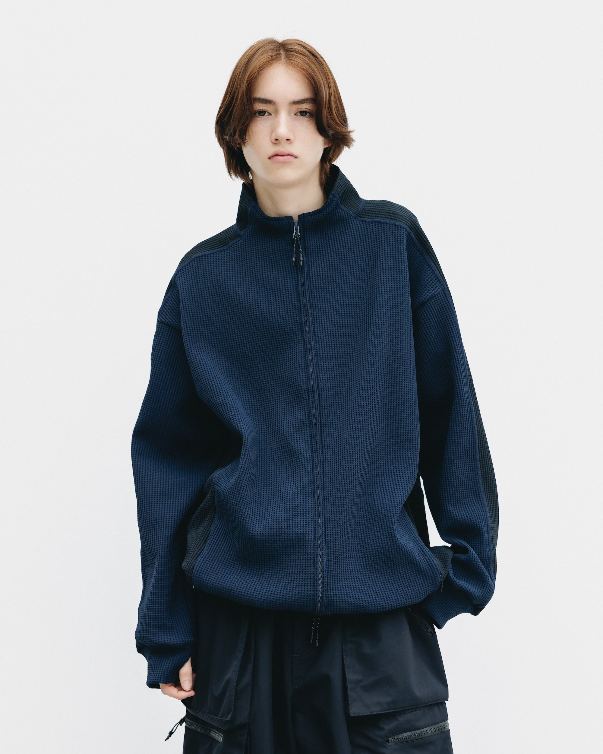 CITY LIGHT THERMAL ZIP UP (NAVY×BLACK)