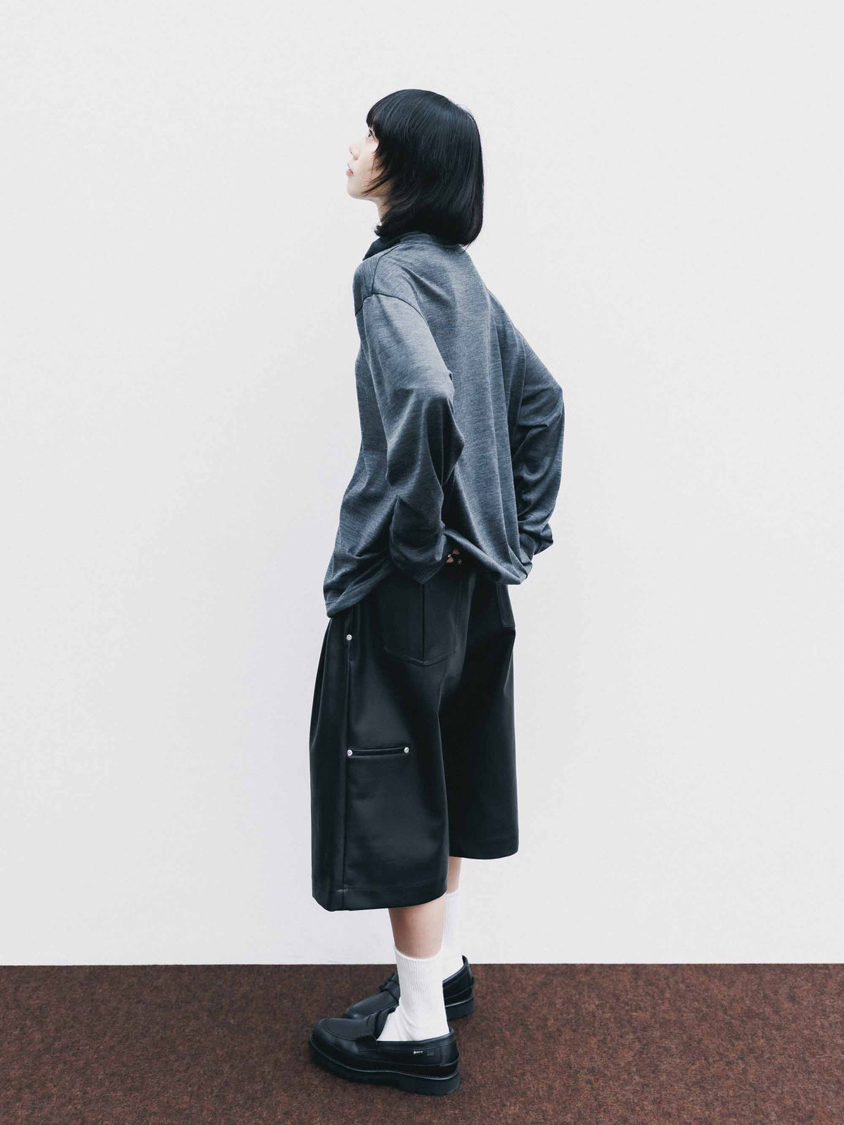 【9.16 WED 20:00- IN STOCK】MERINO WOOL L/S TURTLENECK TEE (GRAY)