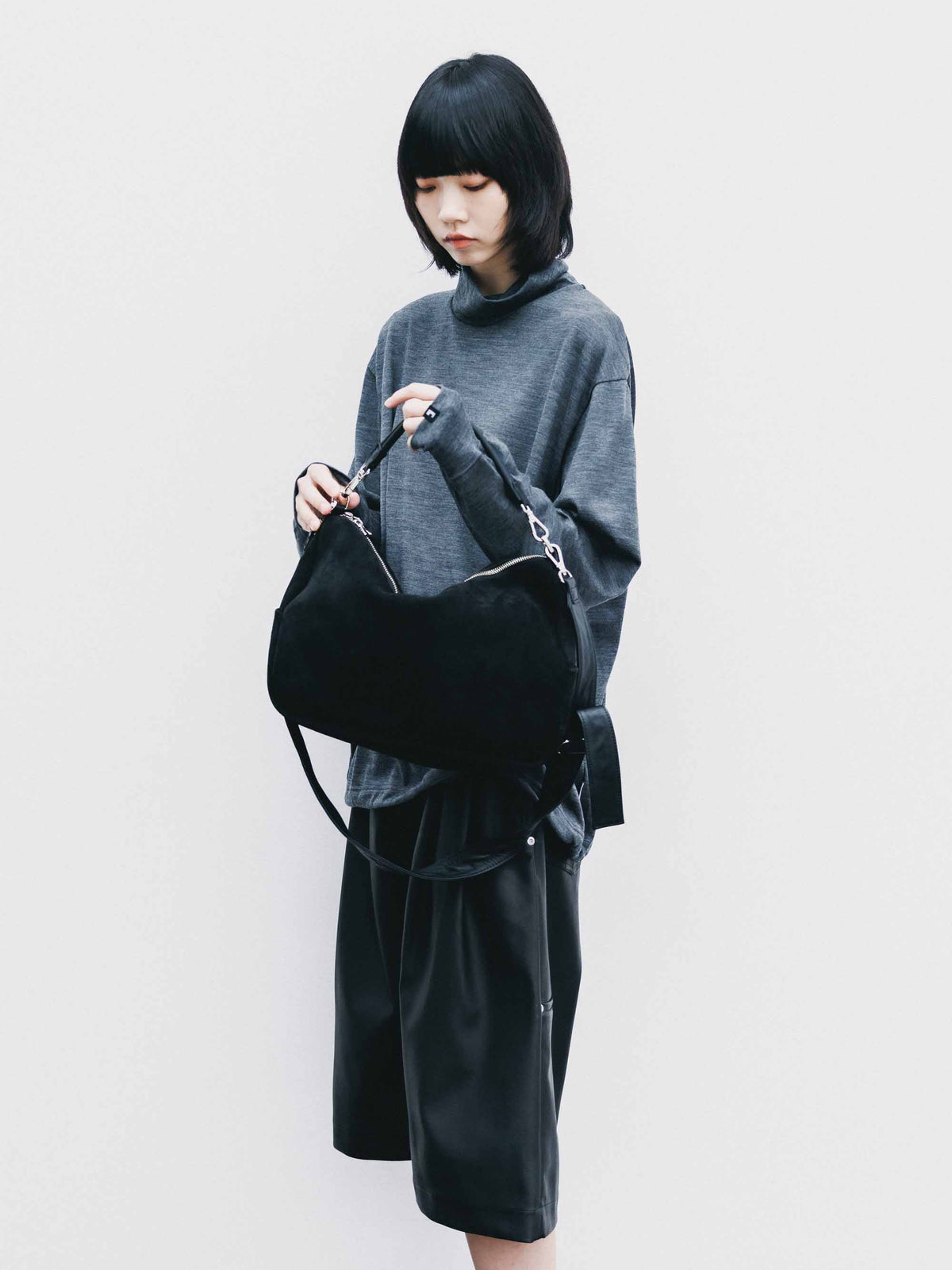 【9.16 WED 20:00- IN STOCK】MERINO WOOL L/S TURTLENECK TEE (GRAY)