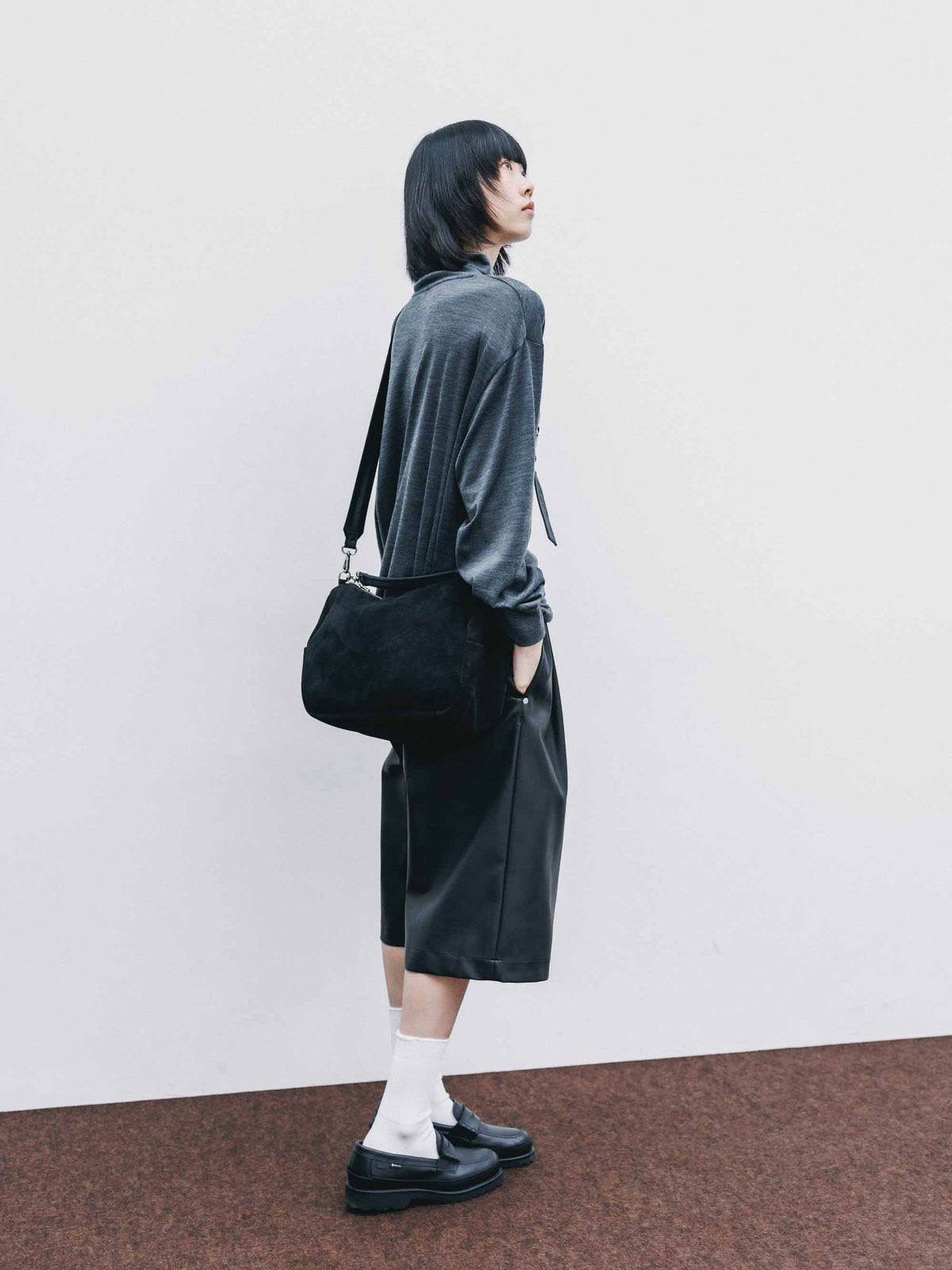 【9.16 WED 20:00- IN STOCK】MERINO WOOL L/S TURTLENECK TEE (GRAY)