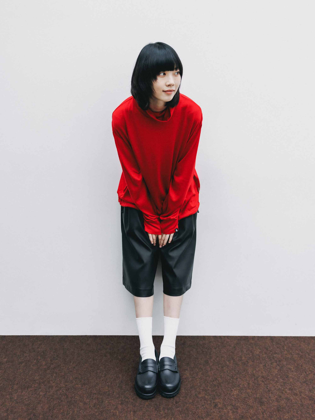 【9.16 WED 20:00- IN STOCK】MERINO WOOL L/S TURTLENECK TEE (RED)