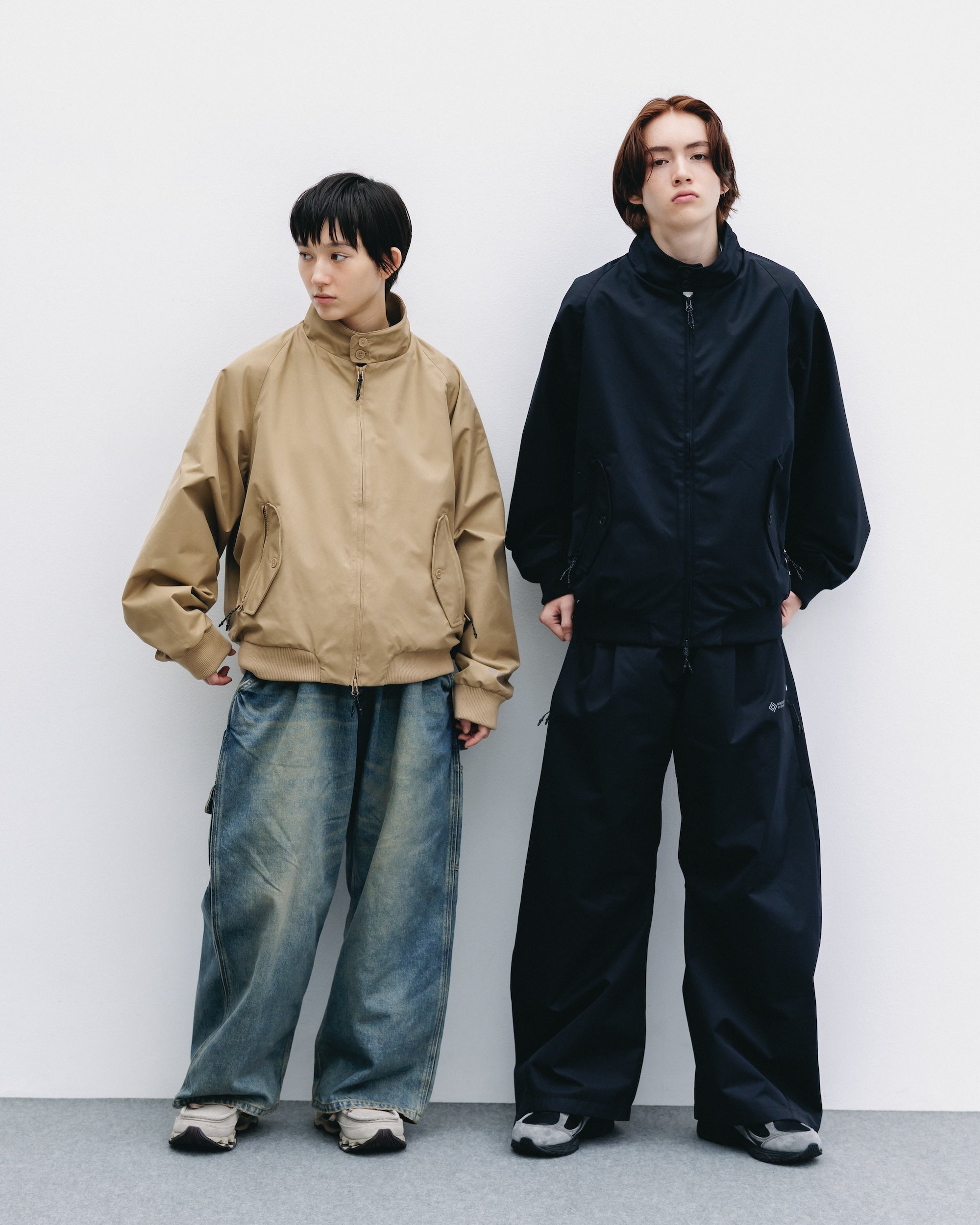 +phenix WINDSTOPPER® by GORE-TEX LABS TWILL CITY BARREL LEG PANTS (BLACK)