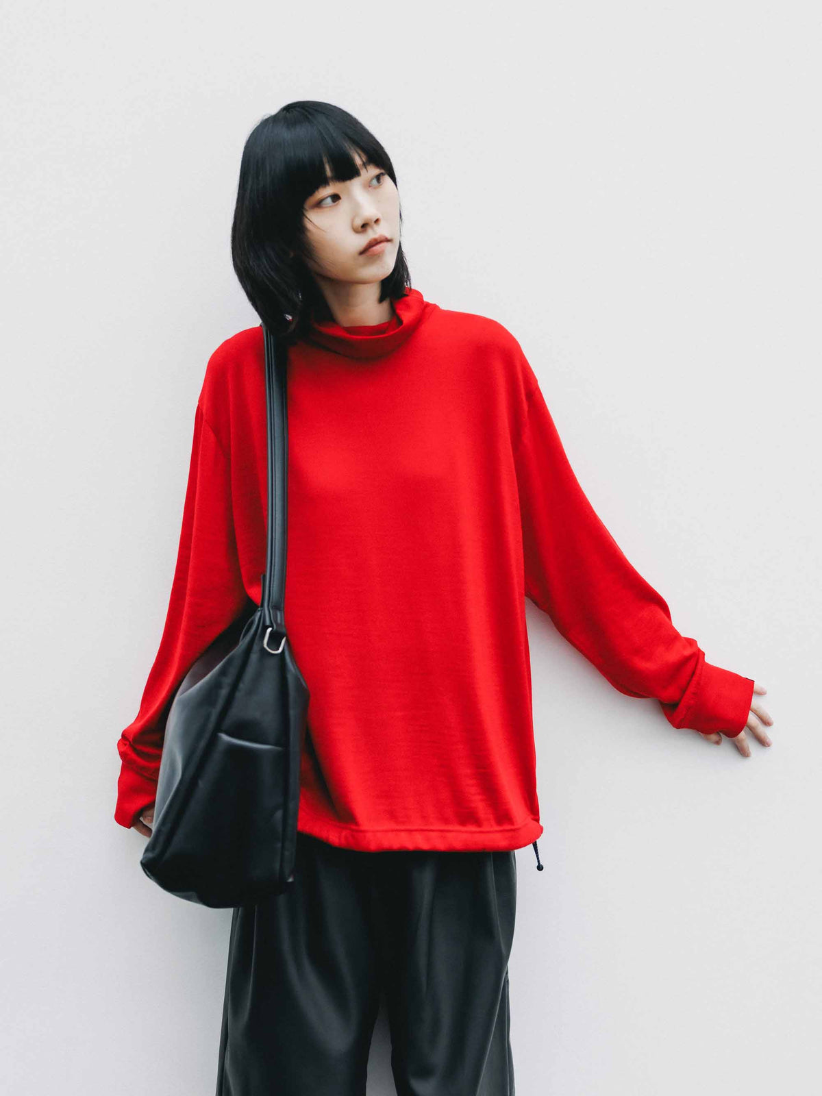 【9.16 WED 20:00- IN STOCK】MERINO WOOL L/S TURTLENECK TEE (RED)