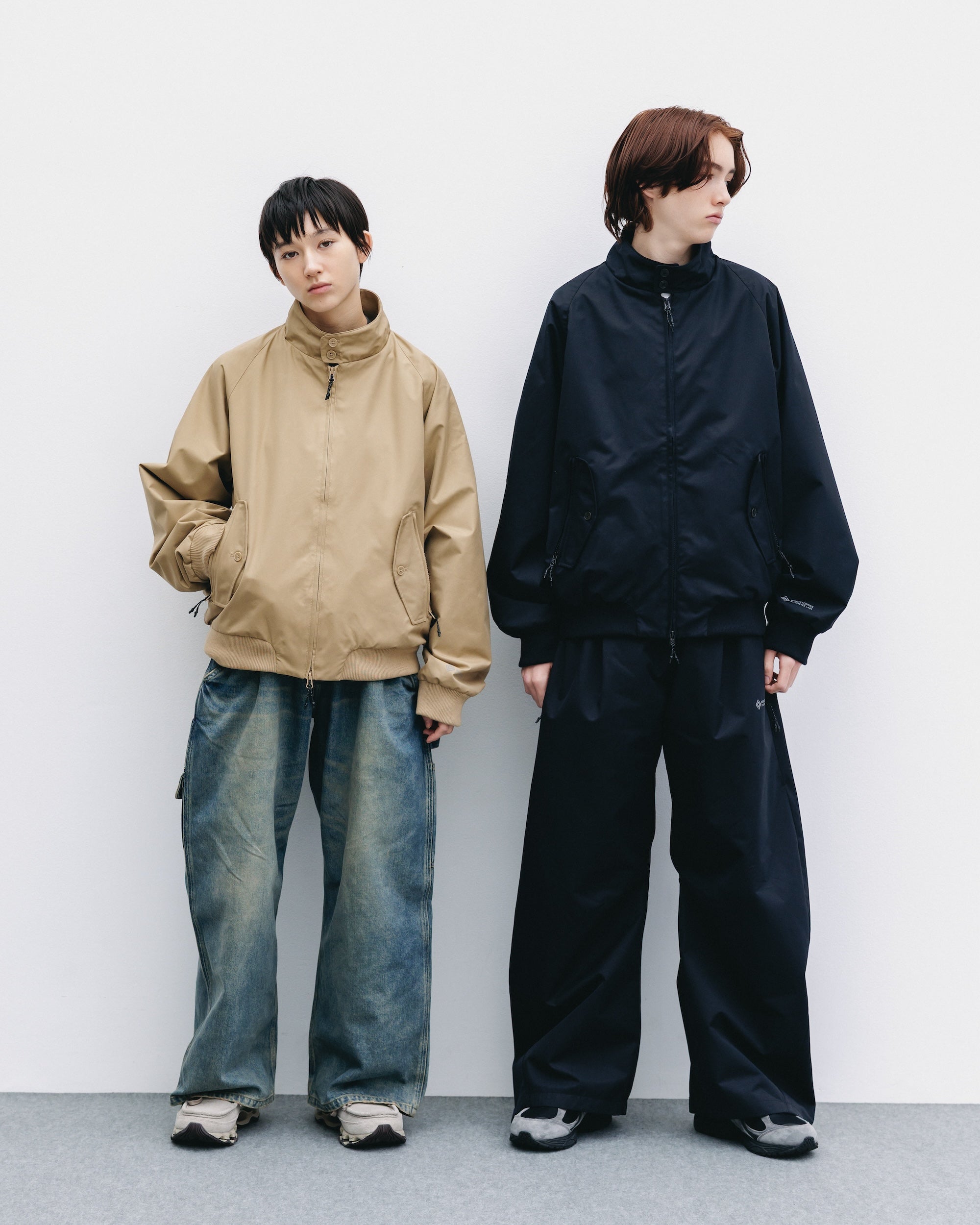 +phenix WINDSTOPPER® by GORE-TEX LABS TWILL CITY BARREL LEG PANTS (BLACK)