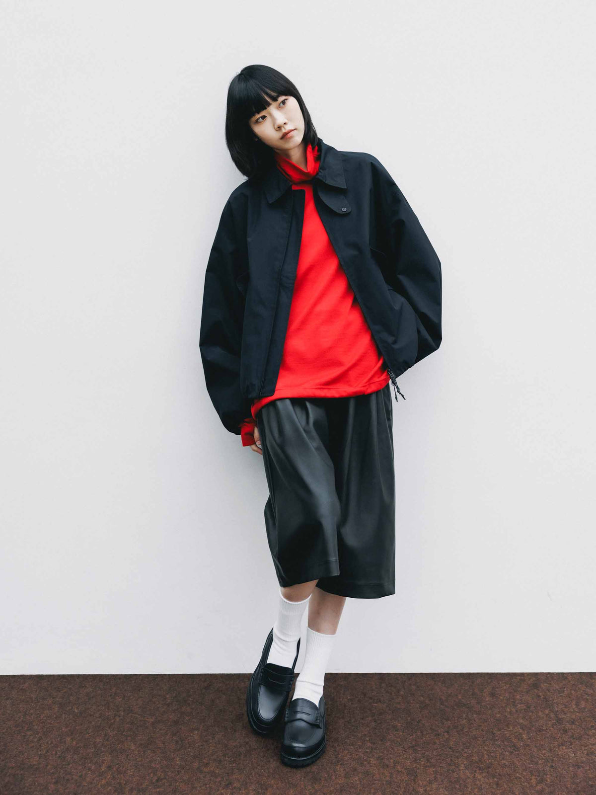 【9.16 WED 20:00- IN STOCK】MERINO WOOL L/S TURTLENECK TEE (RED)