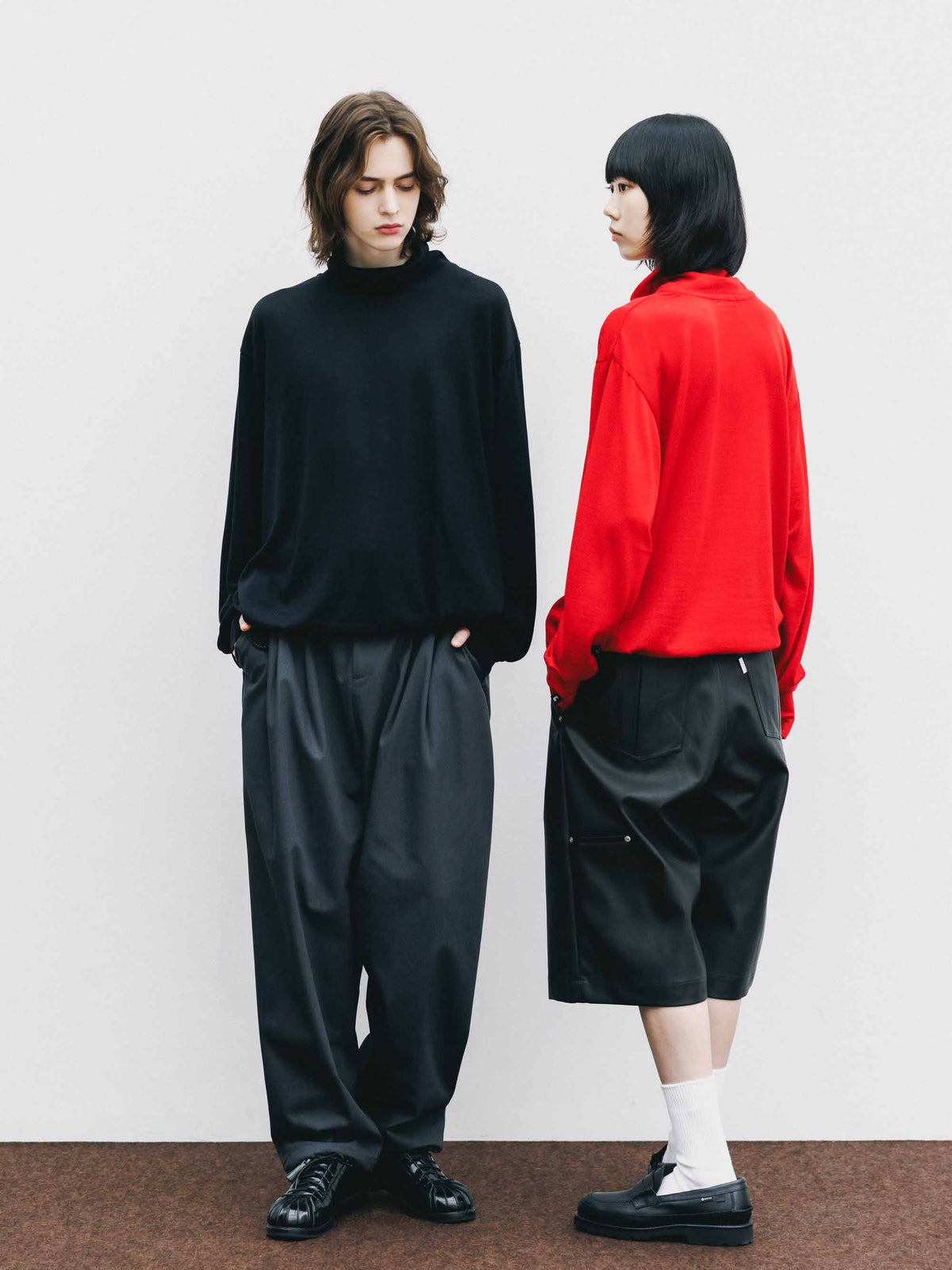 【9.16 WED 20:00- IN STOCK】MERINO WOOL L/S TURTLENECK TEE (RED)