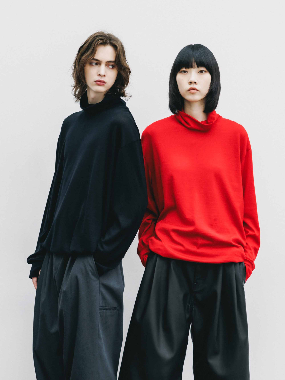 【9.16 WED 20:00- IN STOCK】MERINO WOOL L/S TURTLENECK TEE (BLACK)