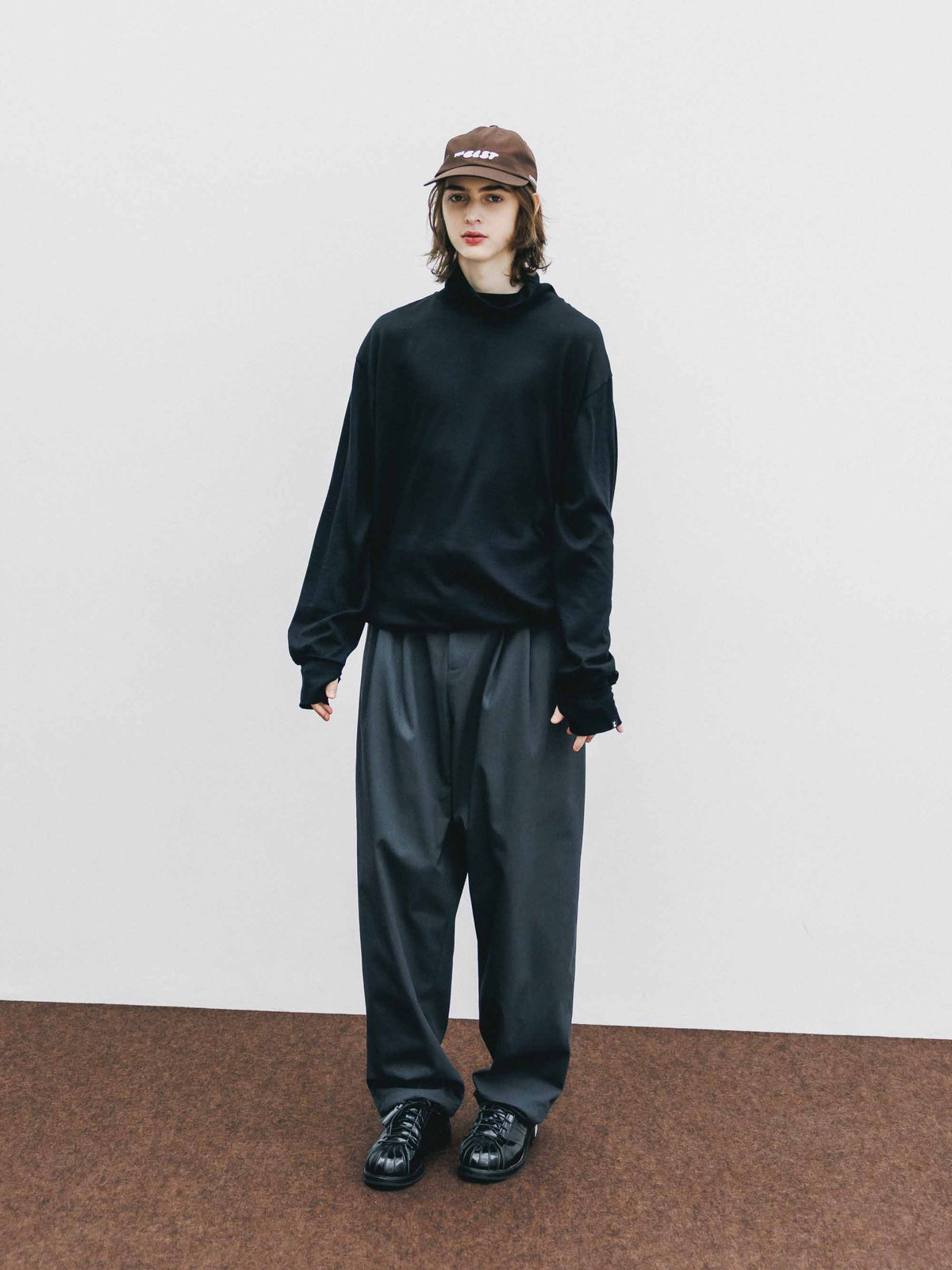 【9.19 SAT 20:00- IN STOCK】T/C GABARDINE CITY UNIFORM WIDE TAPERED PANTS (GRAY)