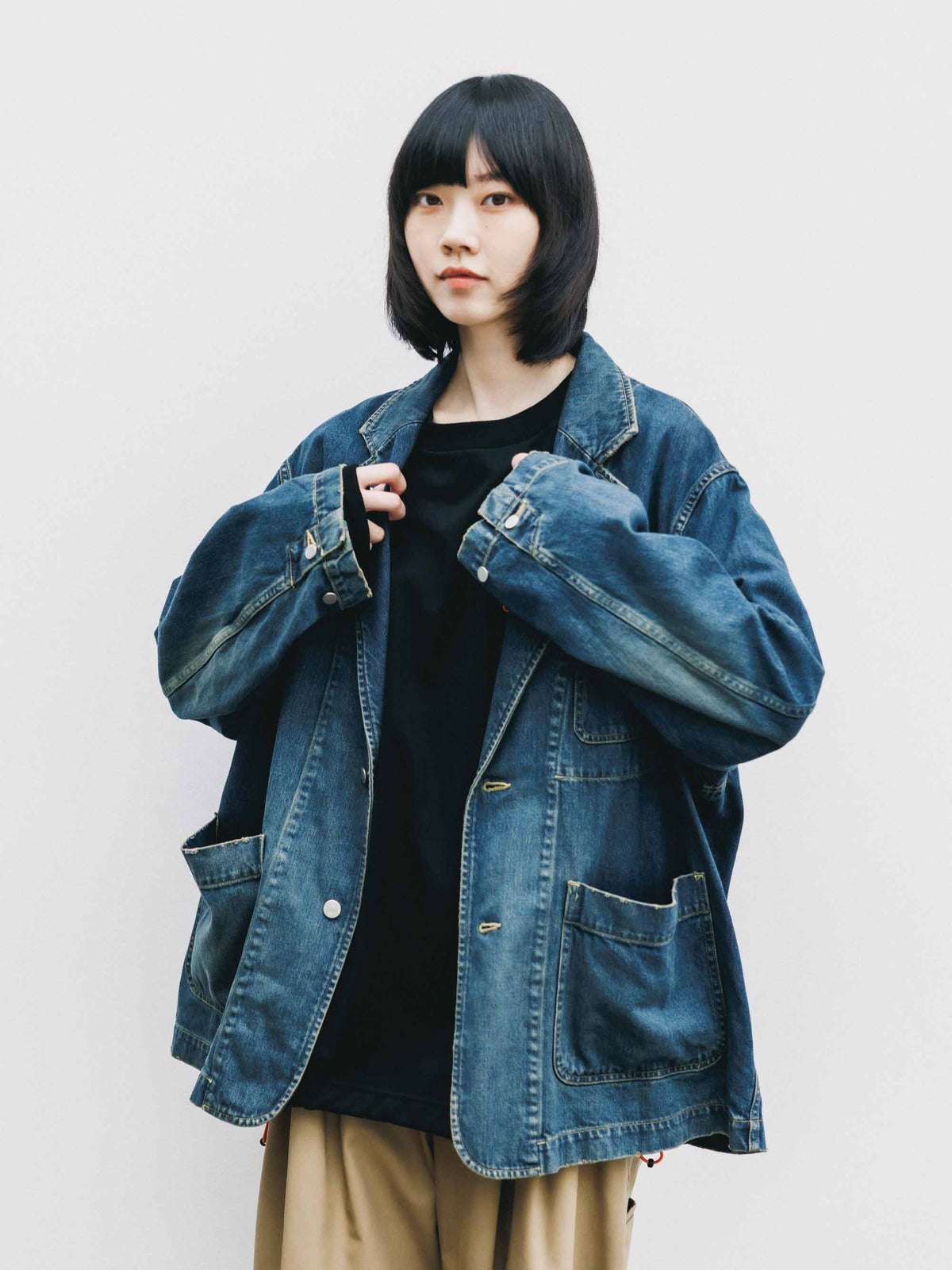 【9.19 SAT 20:00- IN STOCK】VINTAGE DYED SELVEDGE DENIM CITY WORKER TAILORED JACKET (VINTAGE INDIGO)