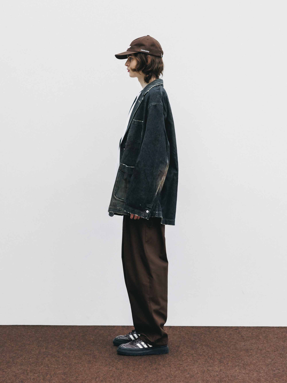 【9.19 SAT 20:00- IN STOCK】VINTAGE DYED SELVEDGE DENIM CITY WORKER TAILORED JACKET (VINTAGE BLACK)
