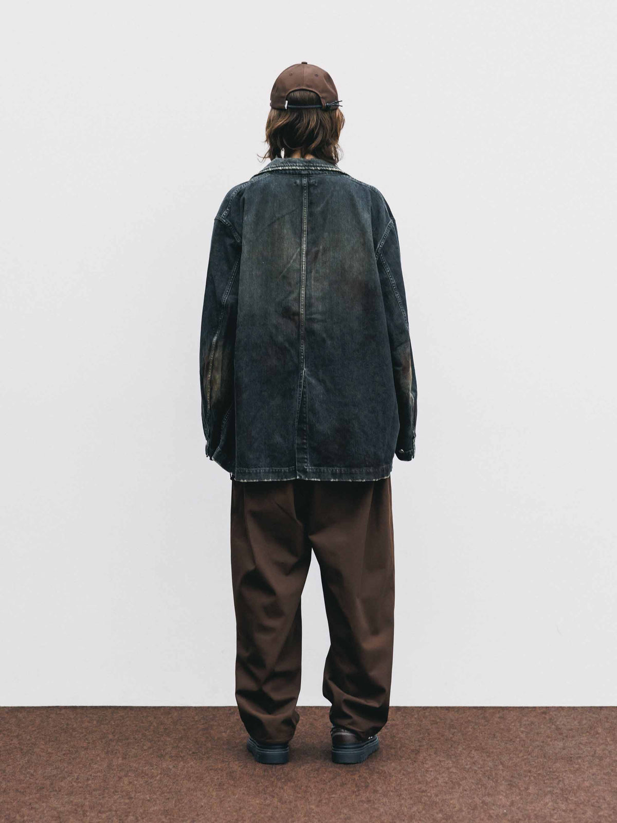 【9.19 SAT 20:00- IN STOCK】VINTAGE DYED SELVEDGE DENIM CITY WORKER TAILORED JACKET (VINTAGE BLACK)