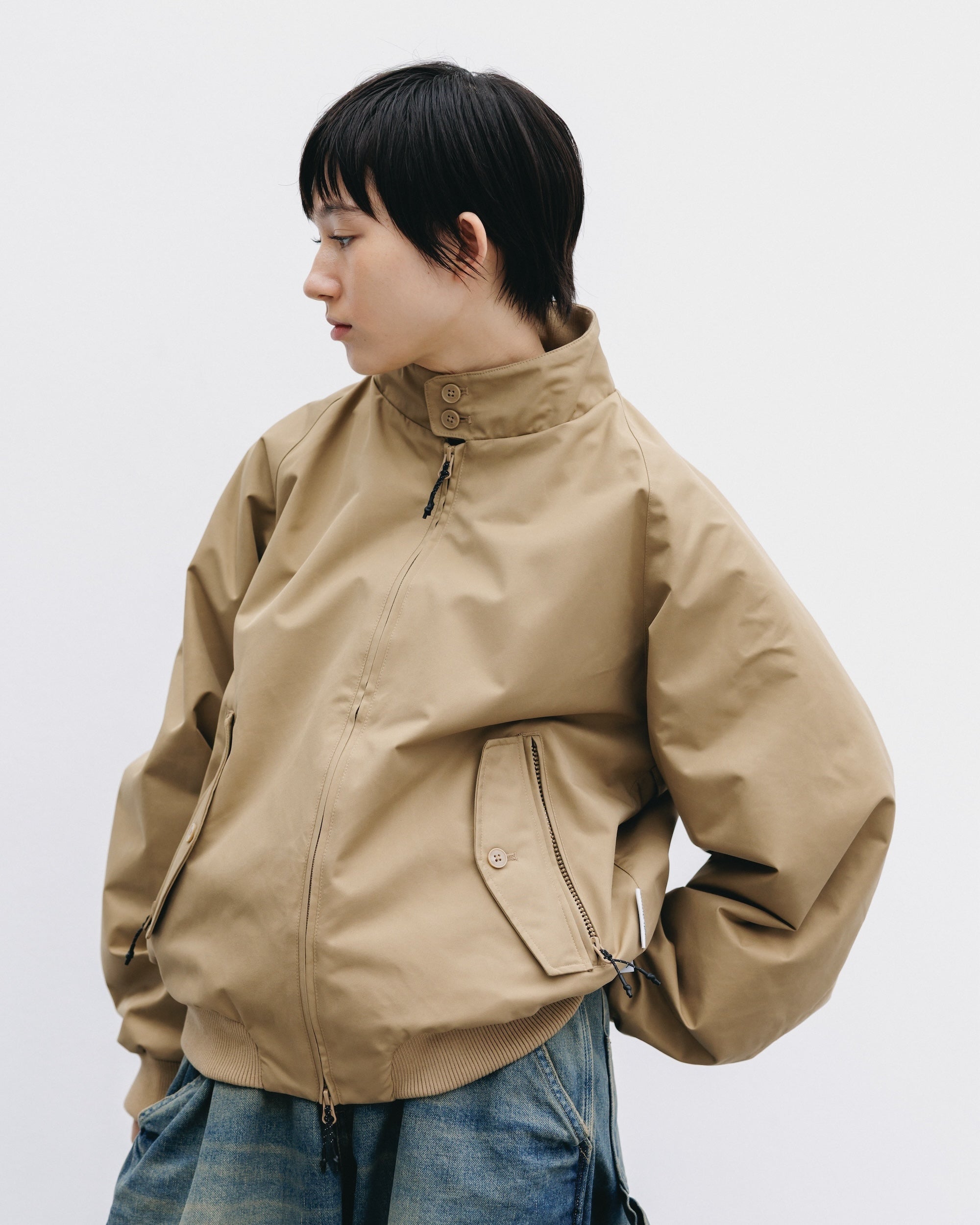 【10.29 WED 20:00- IN STOCK】+phenix WINDSTOPPER® by GORE-TEX LABS TWILL CITY HARRINGTON JACKET (CARAMEL BEIGE)