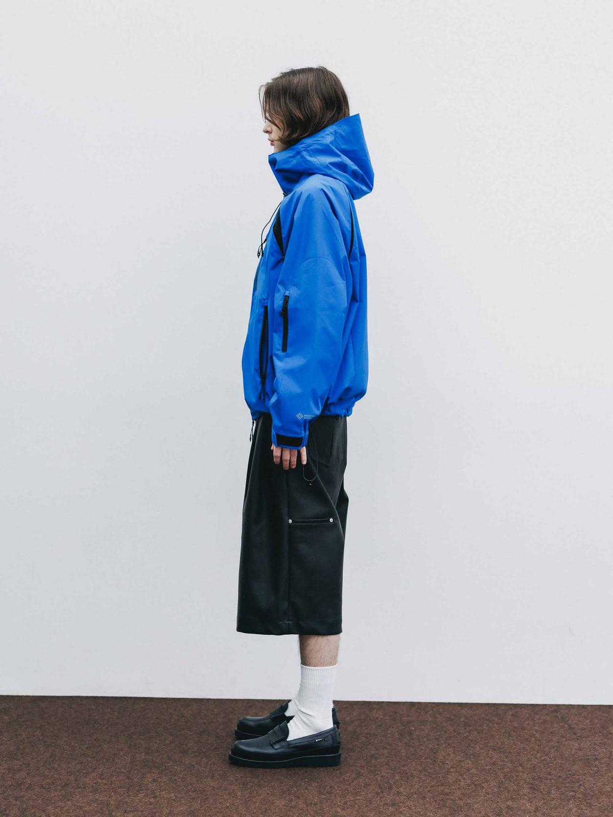 【9.16 WED 20:00- IN STOCK】SYNTHETIC SKIN-TEX CITY BAGGY HALF PANTS (BLACK)