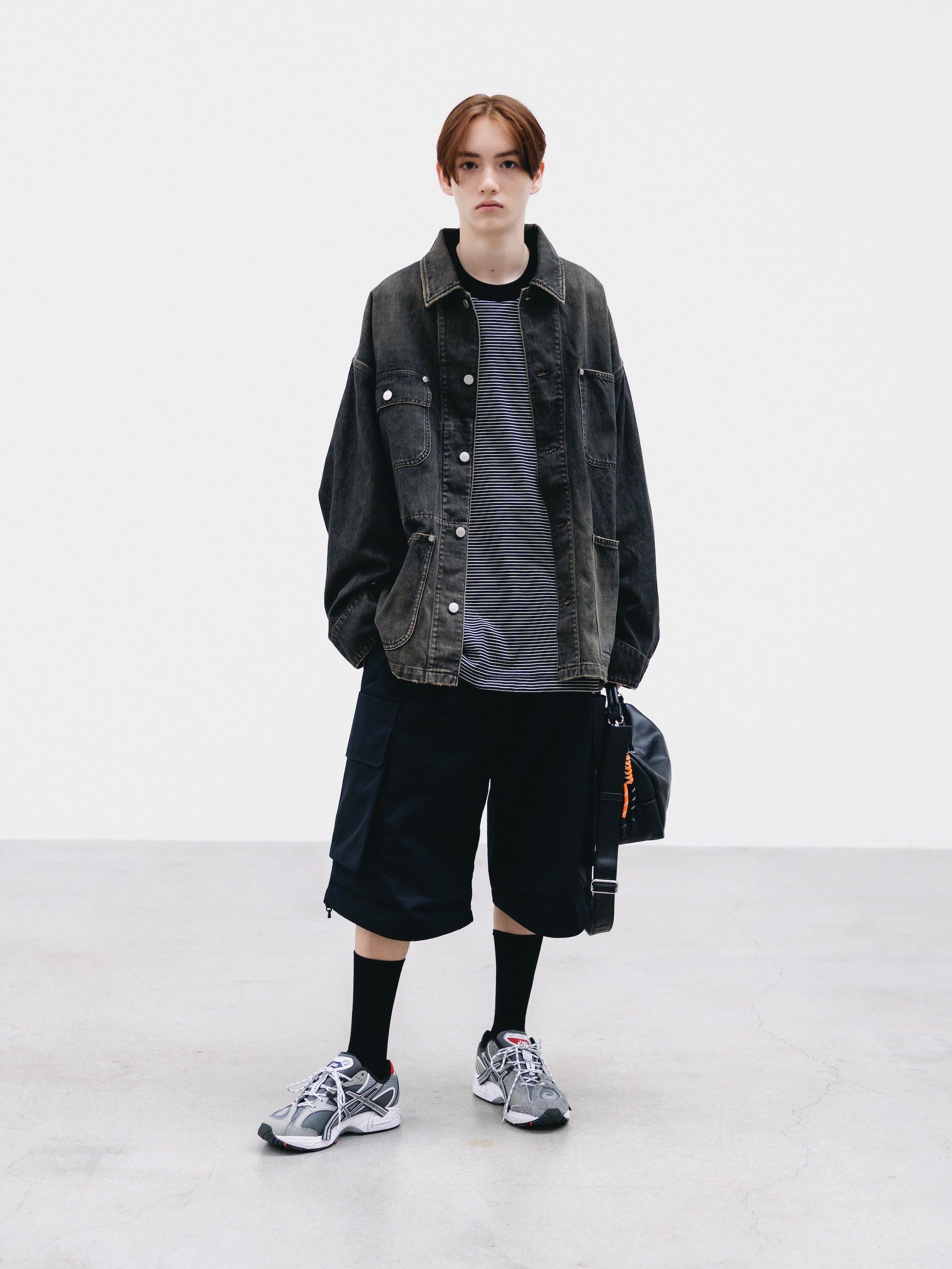 【2.14 SAT 20:00- IN STOCK】VINTAGE DYED SELVEDGE DENIM CITY UTILITY COAT (VINTAGE BLACK)