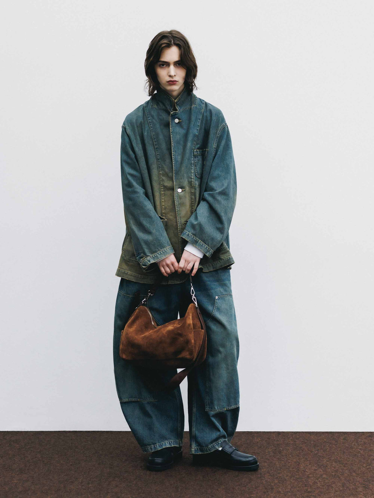 【9.19 SAT 20:00- IN STOCK】VINTAGE DYED SELVEDGE DENIM CITY WORKER TAILORED JACKET (VINTAGE BEIGE)