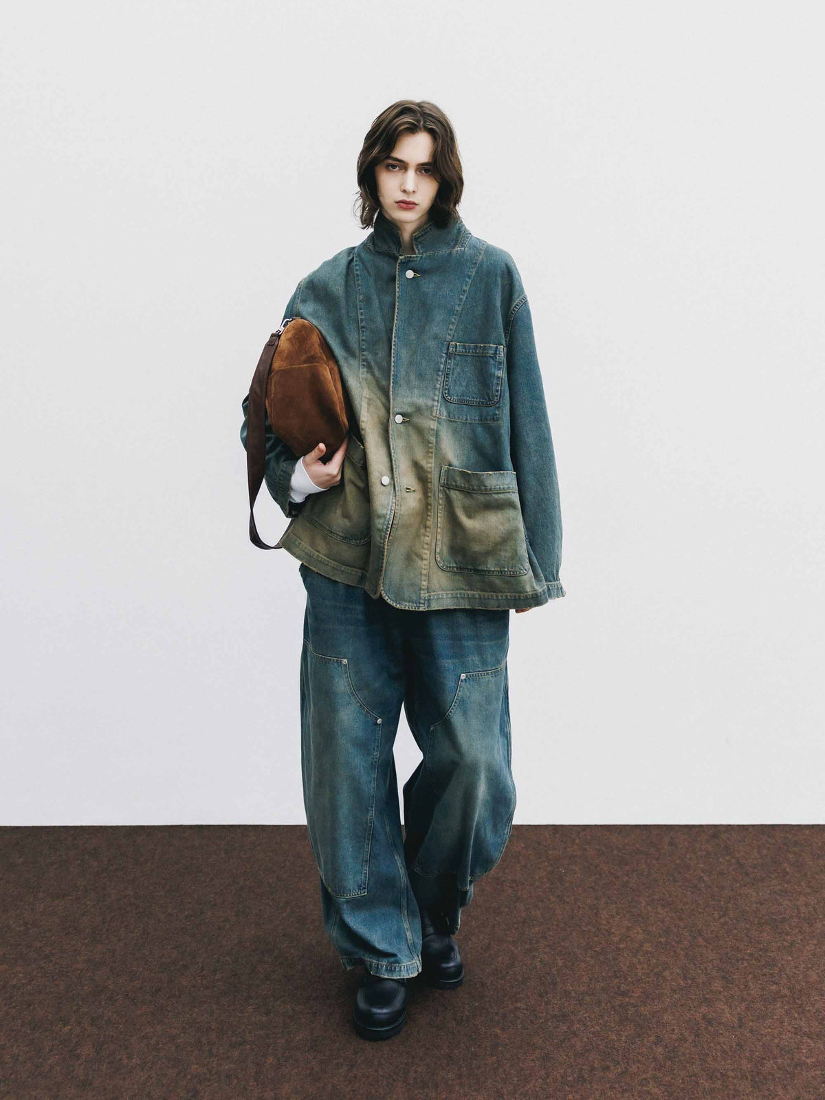 【9.19 SAT 20:00- IN STOCK】VINTAGE DYED SELVEDGE DENIM CITY WORKER TAILORED JACKET (VINTAGE BEIGE)