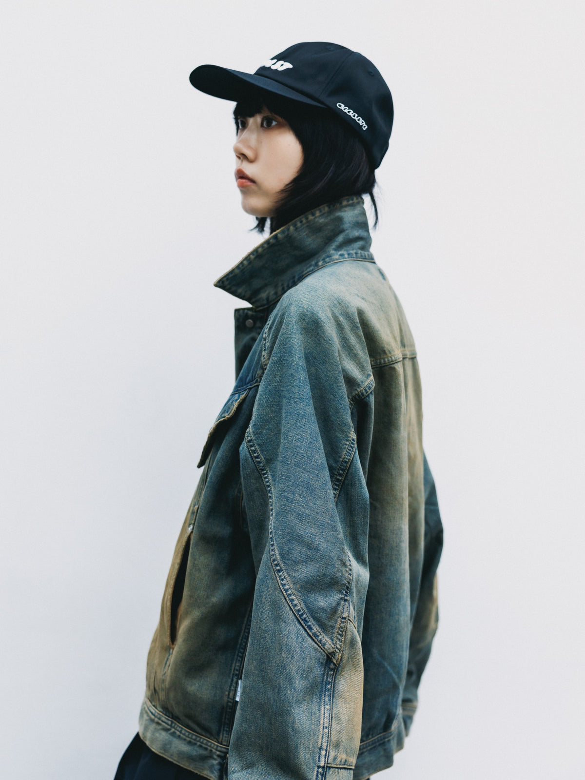 【10.10 SAT 20:00- IN STOCK】 VINTAGE DYED SELVEDGE DENIM FUTURE TRUCKER JACKET (VINTAGE BEIGE)