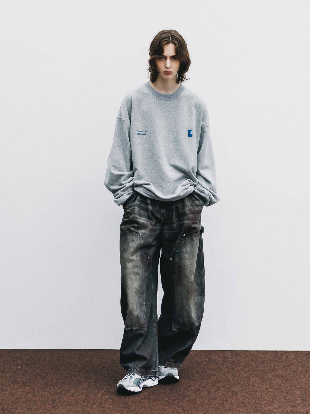 【9.23 WED 20:00- IN STOCK】"C×CONCEPT" SWEATSHIRT WITH DRAWSTRINGS (GRAY)