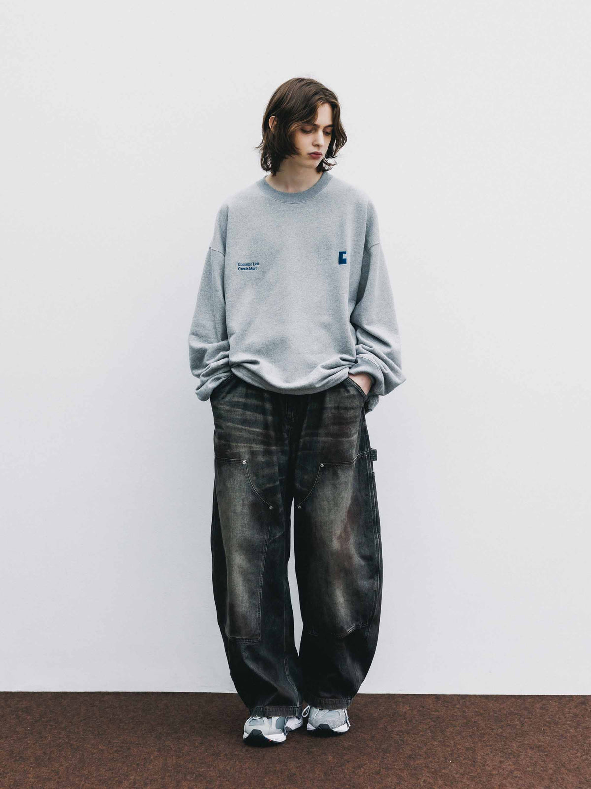 【9.23 WED 20:00- IN STOCK】"C×CONCEPT" SWEATSHIRT WITH DRAWSTRINGS (GRAY)