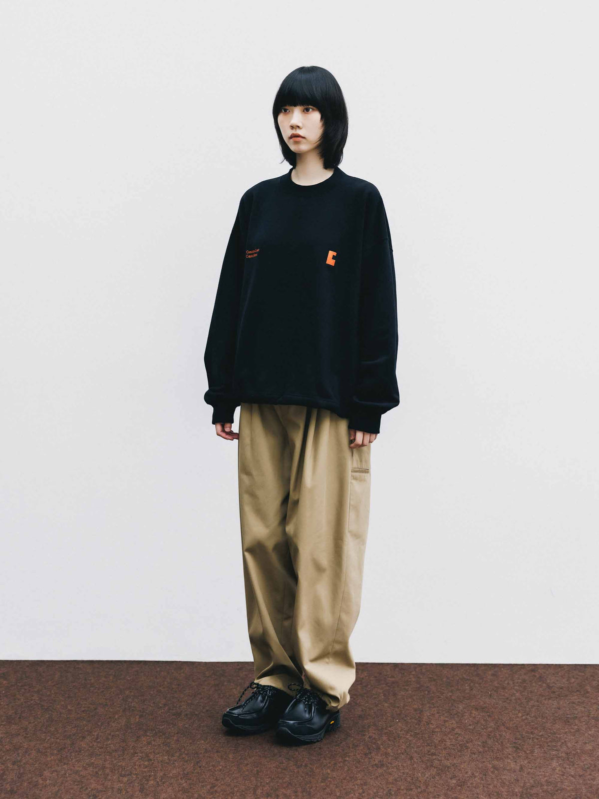 【9.23 WED 20:00- IN STOCK】"C×CONCEPT" SWEATSHIRT WITH DRAWSTRINGS (BLACK)