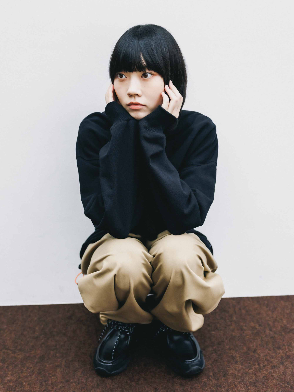 【9.23 WED 20:00- IN STOCK】"C×CONCEPT" SWEATSHIRT WITH DRAWSTRINGS (BLACK)