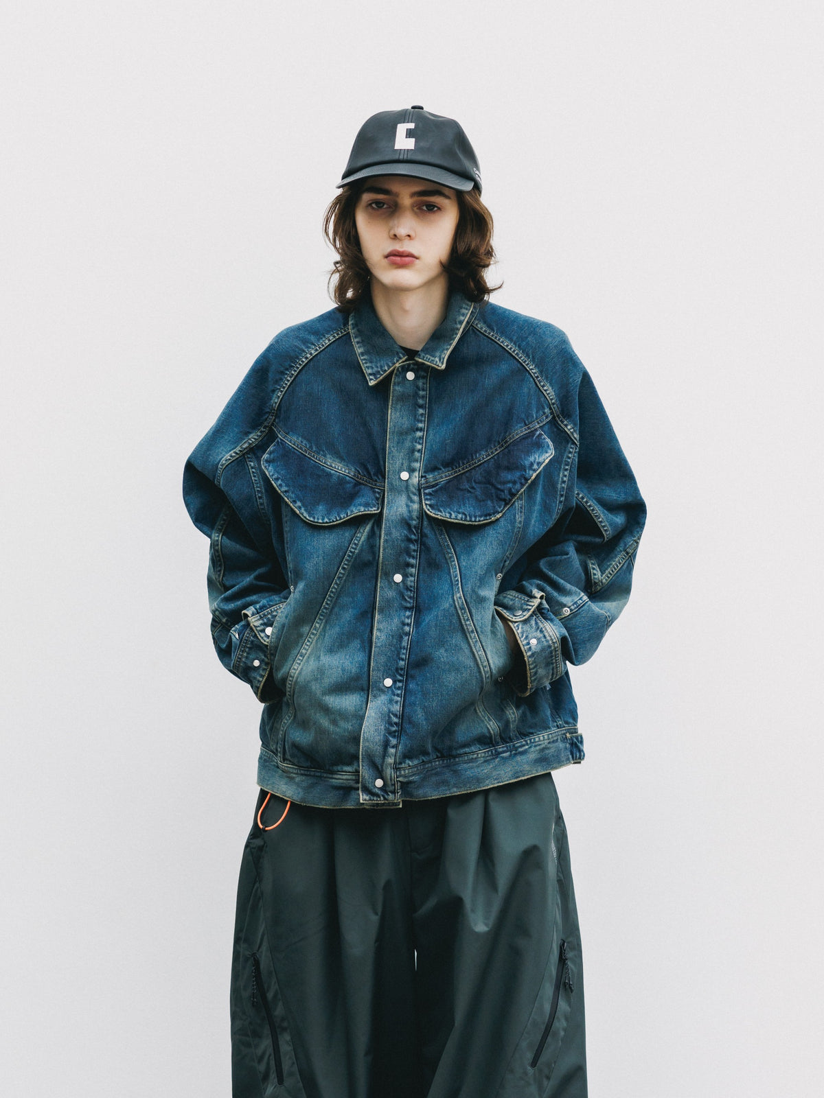 【10.10 SAT 20:00- IN STOCK】 VINTAGE DYED SELVEDGE DENIM FUTURE TRUCKER JACKET (VINTAGE INDIGO)