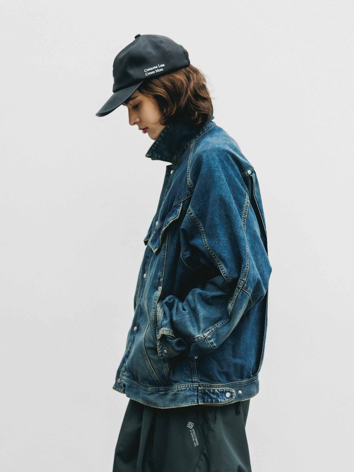 【9.16 WED 20:00- IN STOCK】"C"SYNTHETIC SKIN-TEX CITY CAP (BLACK)