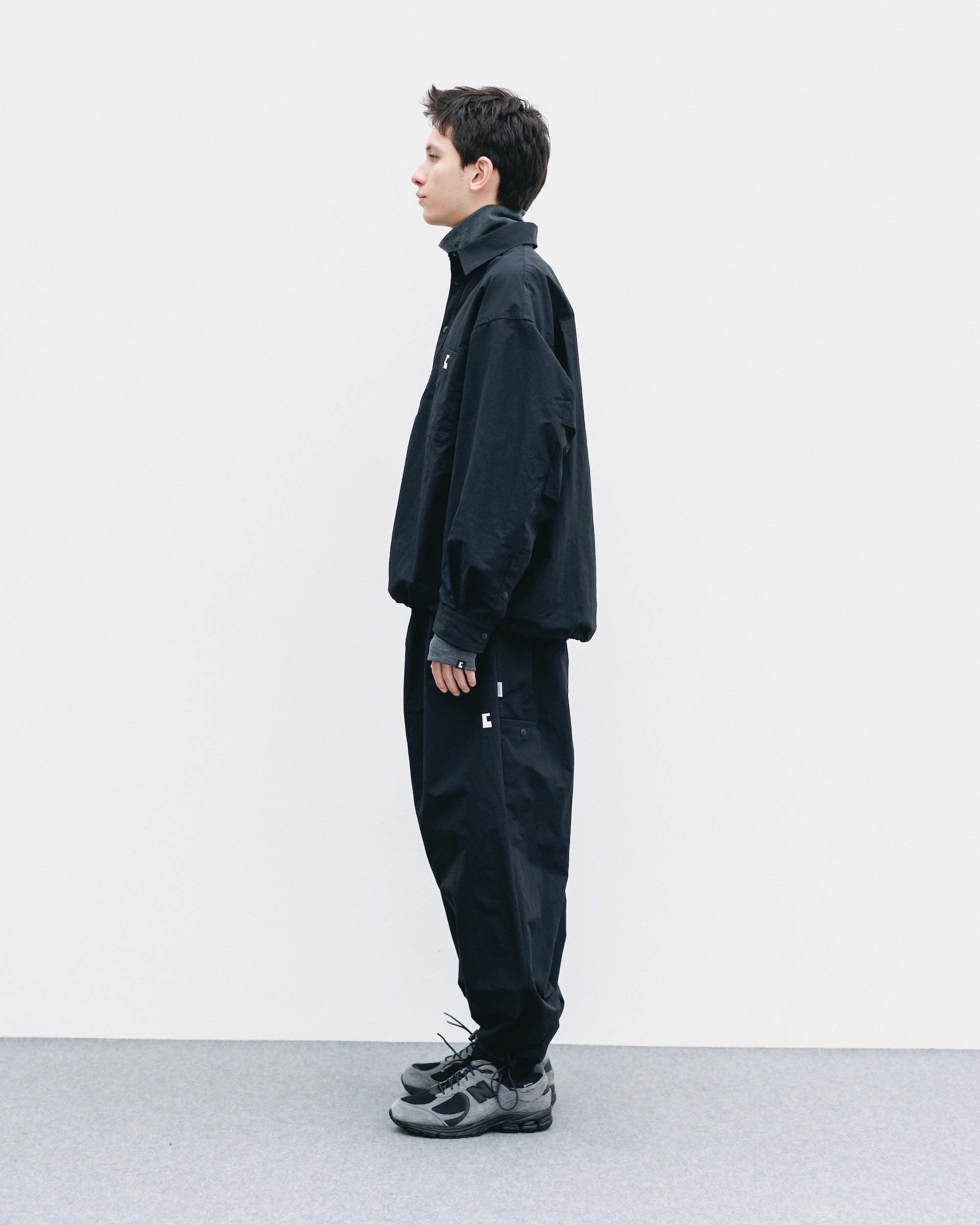 【10.25 SAT 20:00- IN STOCK】ACTIVE CITY UNIFORM L/S PULLOVER SHIRT (BLACK)