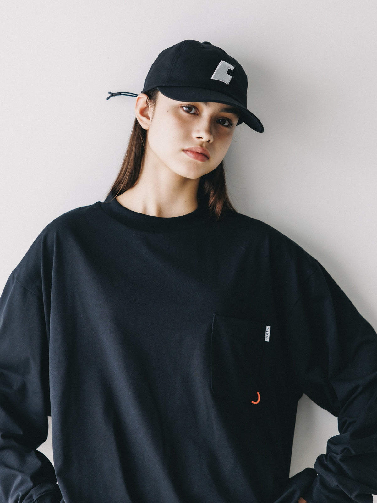 【10.17 SAT 20:00- IN STOCK】 TECH POCKET L/S T-SHIRT (BLACK)