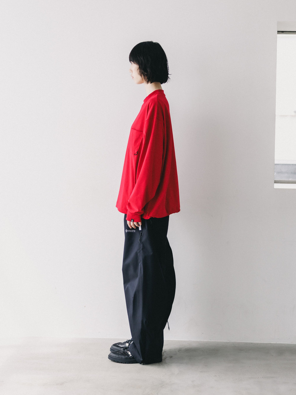 【10.17 SAT 20:00- IN STOCK】 TECH POCKET L/S T-SHIRT (RED)