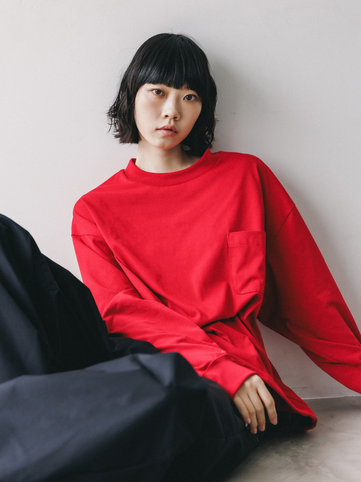 【10.17 SAT 20:00- IN STOCK】 TECH POCKET L/S T-SHIRT (RED)