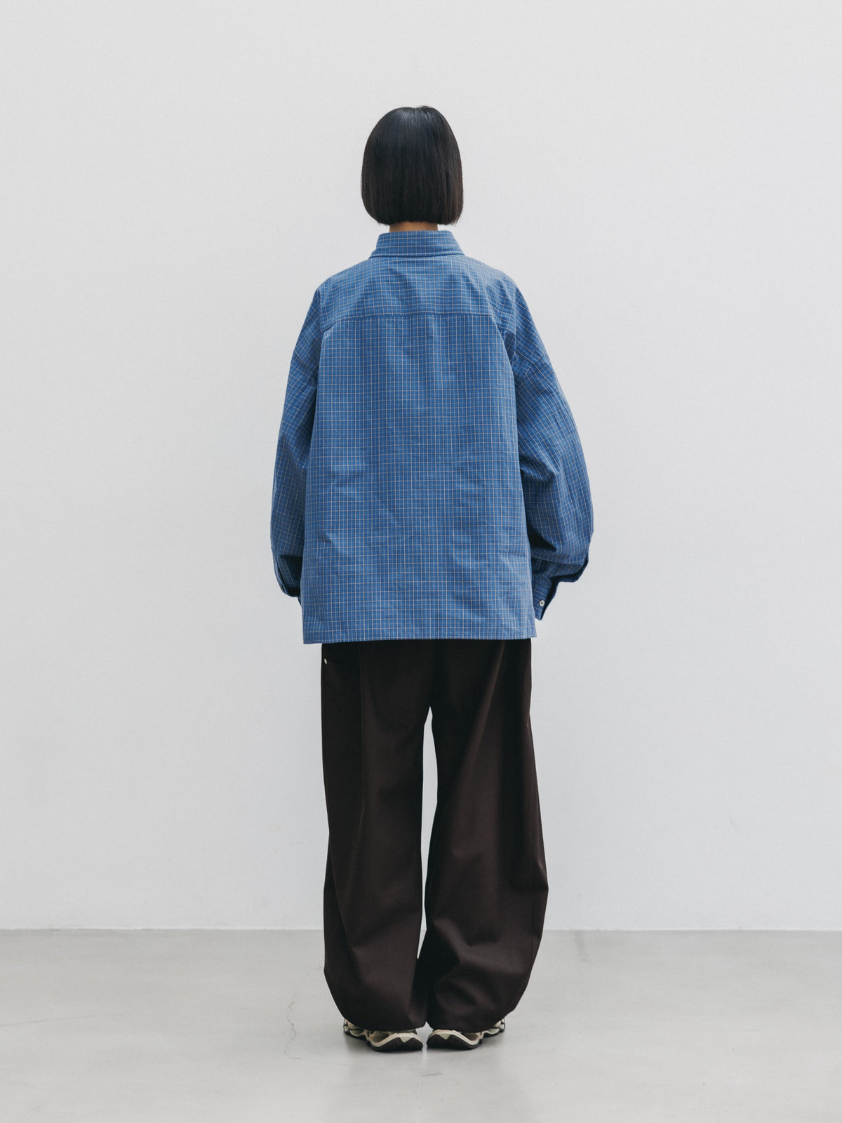 【10.14 WED 20:00- IN STOCK】 MINI CHECK EVERYDAY BOX FIT L/S SHIRT (BLUE MINI CHECK)