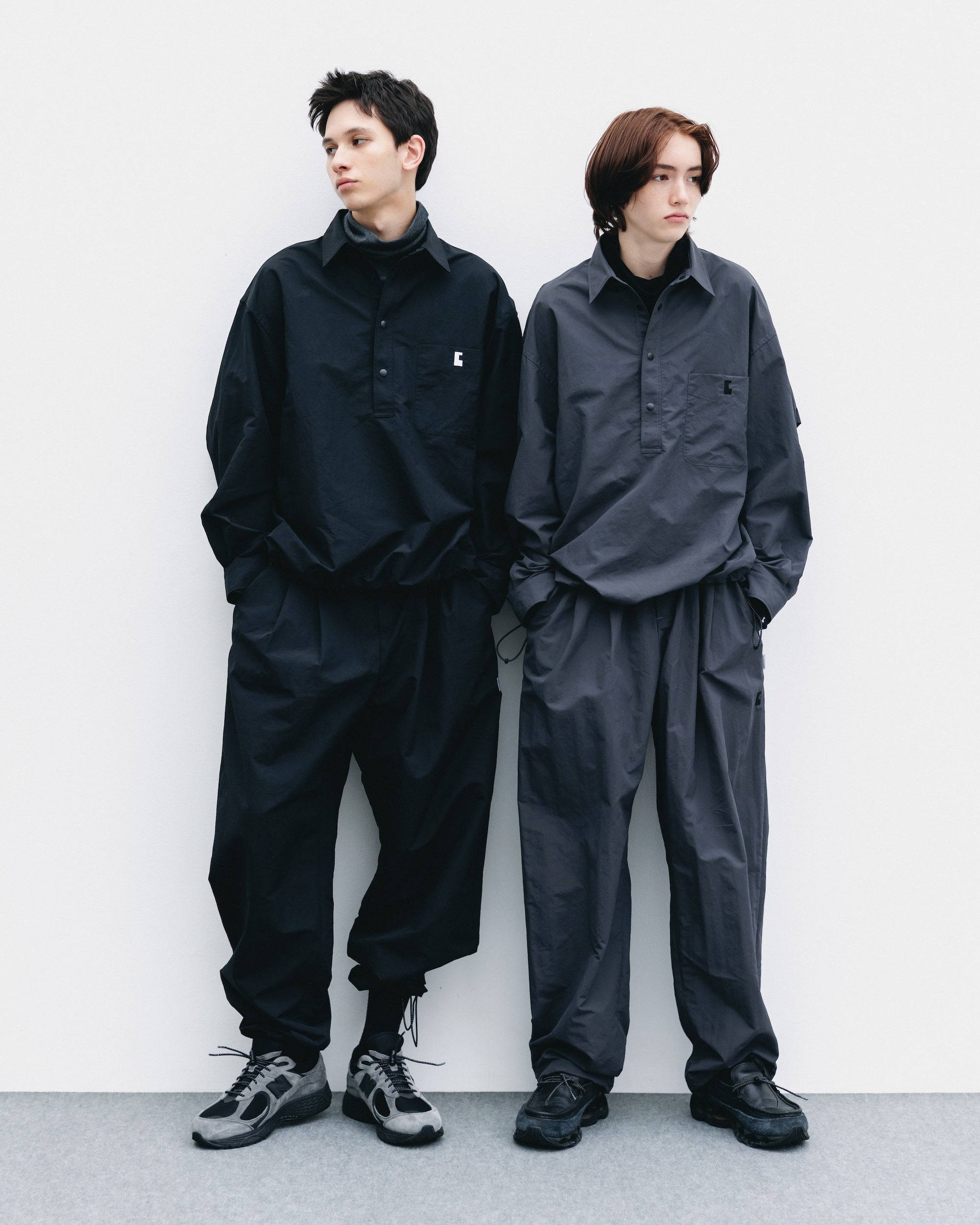 【10.25 SAT 20:00- IN STOCK】ACTIVE CITY UNIFORM L/S PULLOVER SHIRT (BLACK)