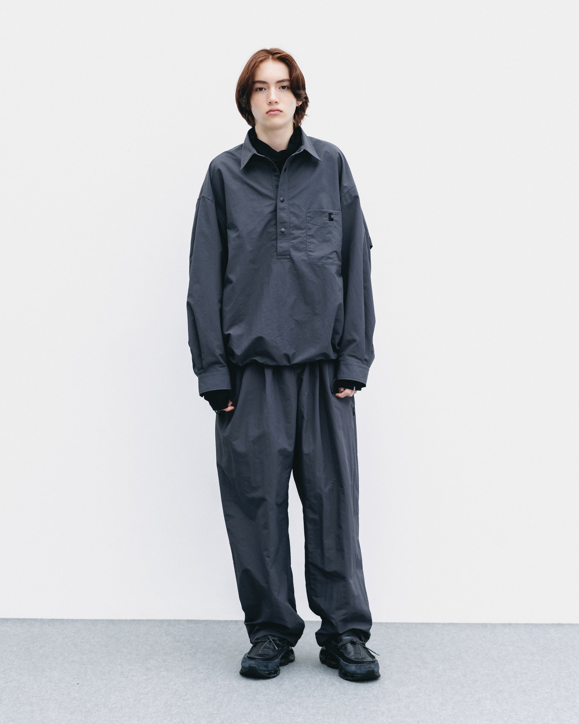 【10.25 SAT 20:00- IN STOCK】ACTIVE CITY UNIFORM WIDE TAPERED PANTS (GRAY)
