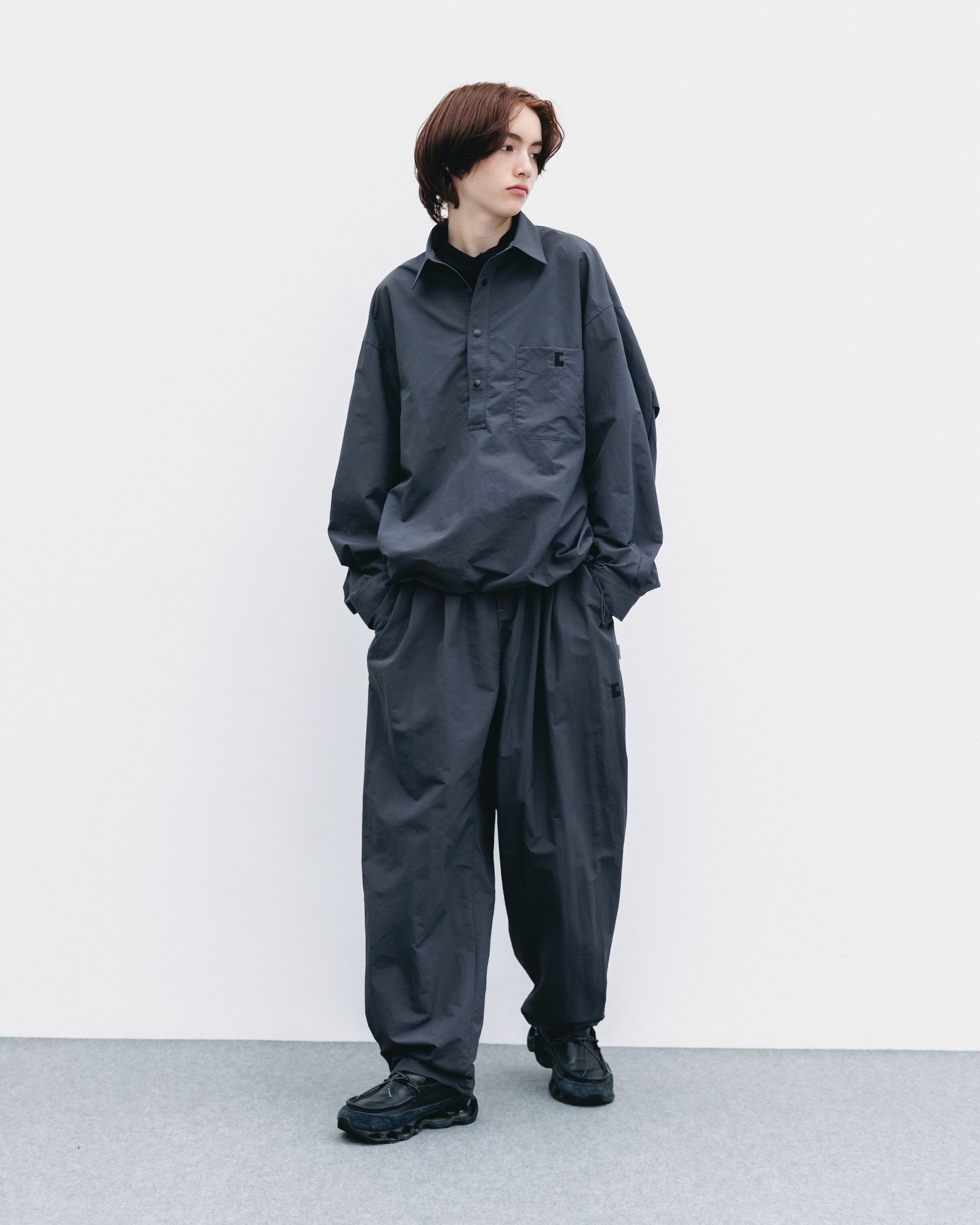 【10.25 SAT 20:00- IN STOCK】ACTIVE CITY UNIFORM WIDE TAPERED PANTS (GRAY)