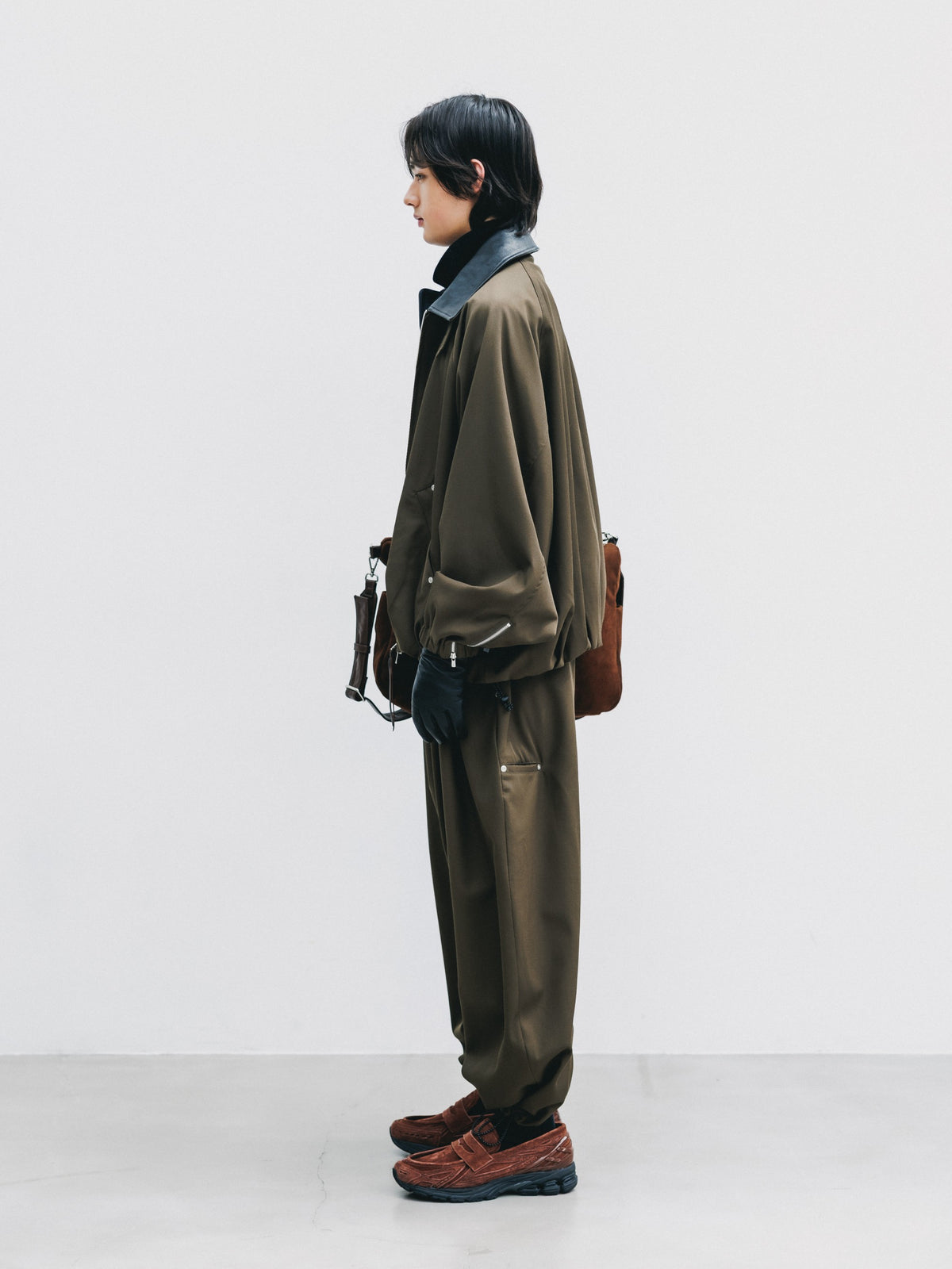【10.7 WED 20:00- IN STOCK】 WOOL KERSEY CITY UTILITY BALLOON JACKET (OLIVE)
