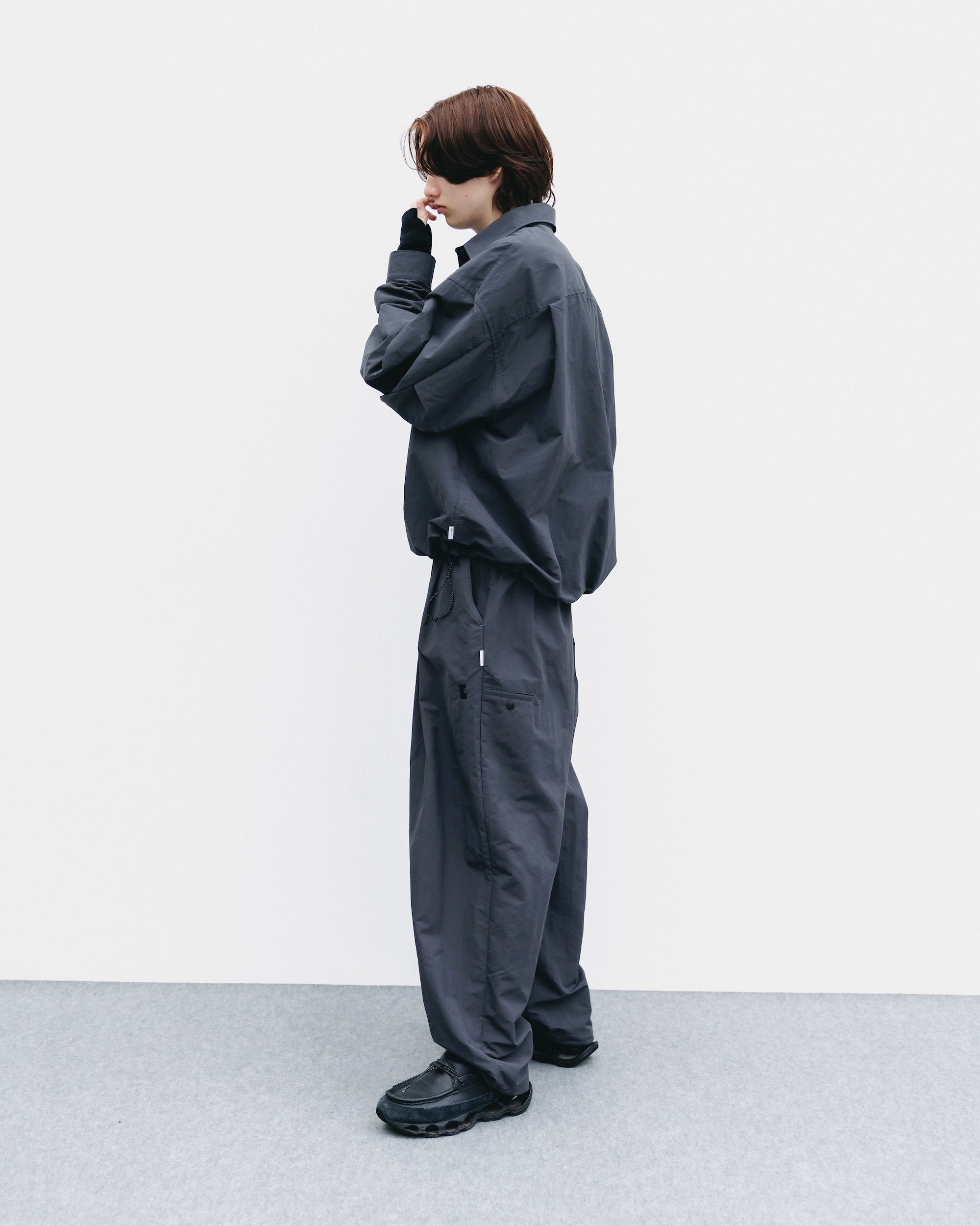 【10.25 SAT 20:00- IN STOCK】ACTIVE CITY UNIFORM WIDE TAPERED PANTS (GRAY)