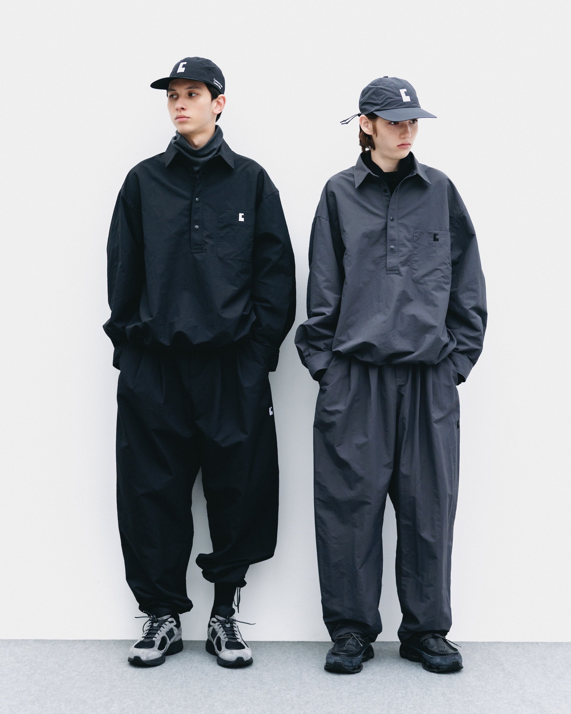 【10.25 SAT 20:00- IN STOCK】ACTIVE CITY UNIFORM L/S PULLOVER SHIRT (BLACK)