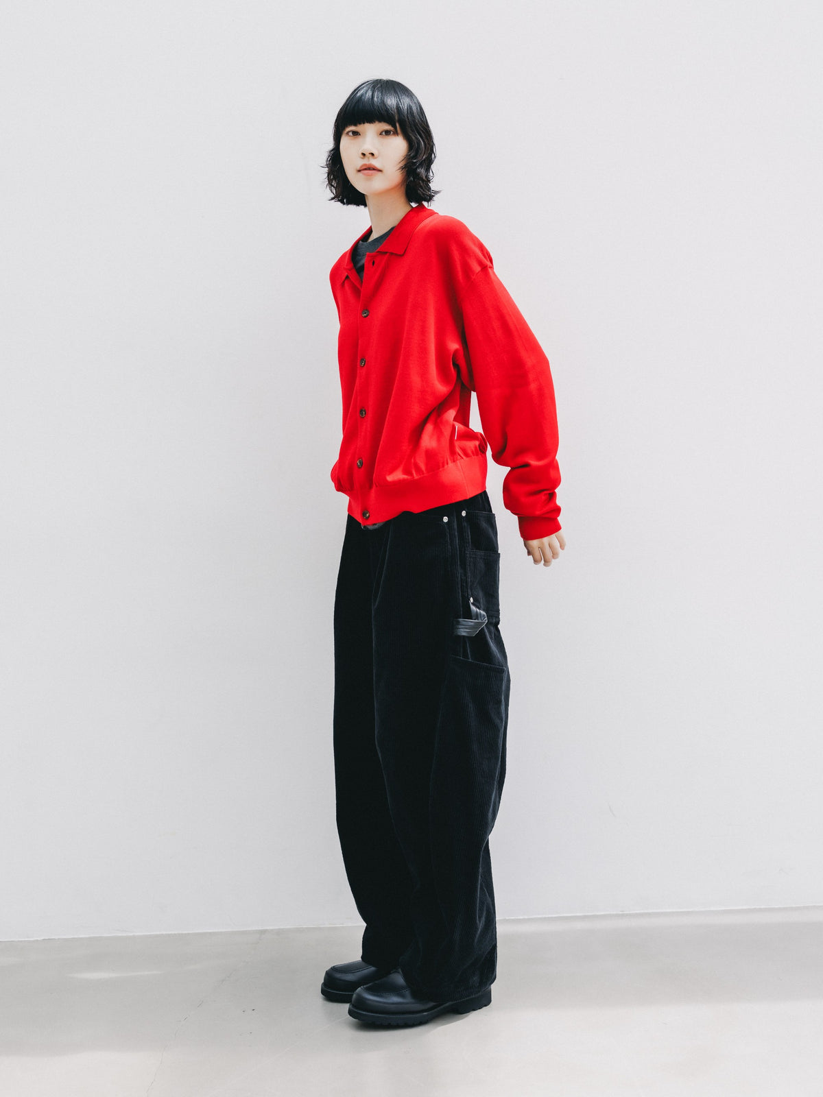 【10.21 WED 20:00- IN STOCK】 CORDUROY CITY MASSIVE UTILITY PANTS (BLACK)