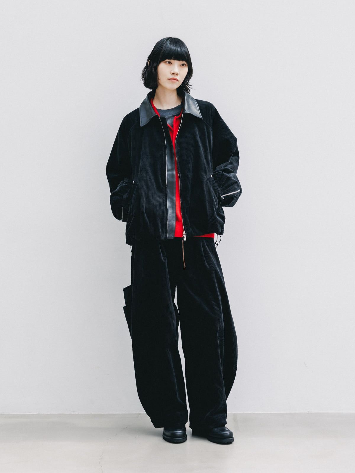 【10.21 WED 20:00- IN STOCK】 CORDUROY CITY MASSIVE UTILITY PANTS (BLACK)