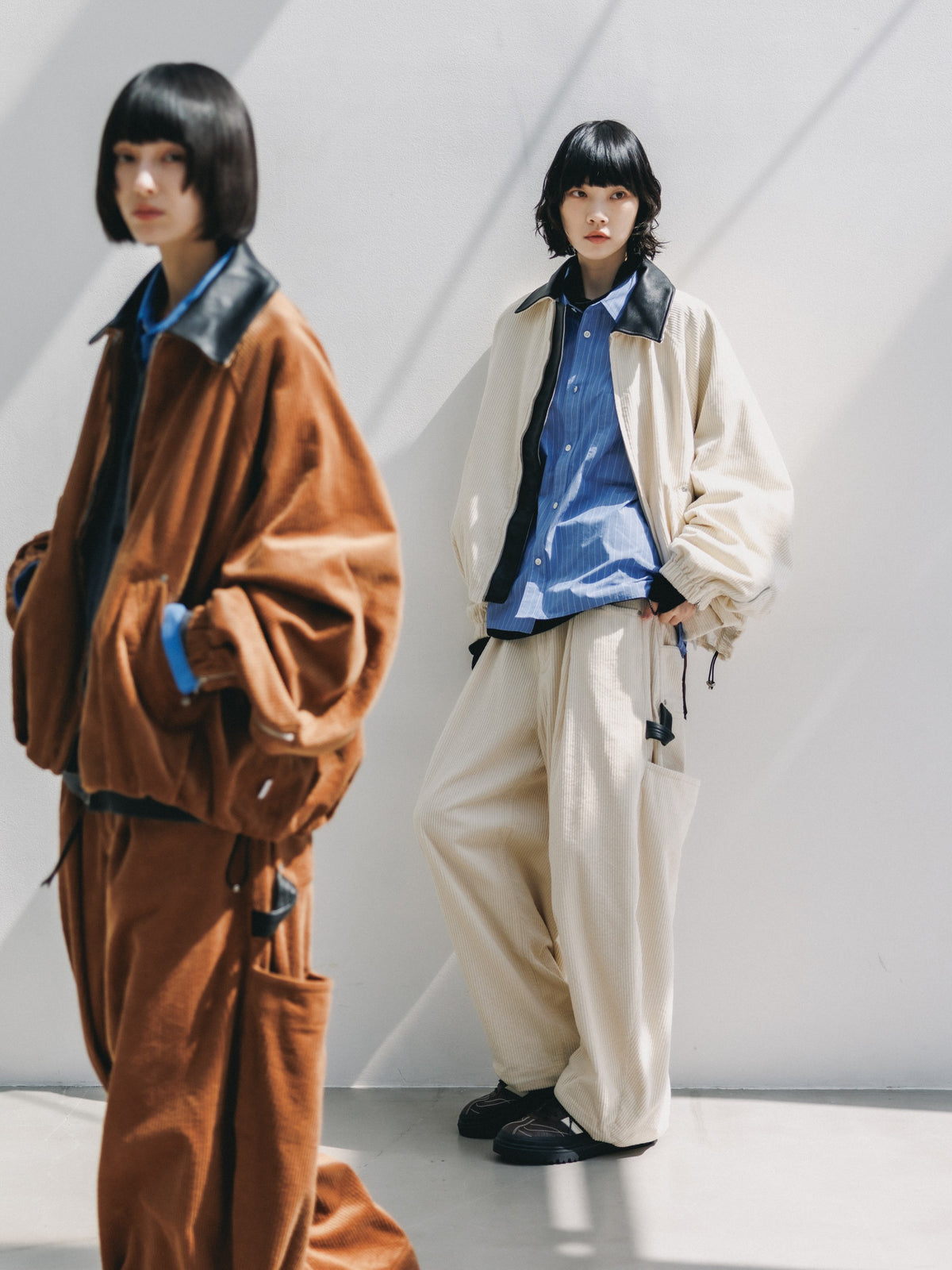 【10.21 WED 20:00- IN STOCK】 CORDUROY CITY MASSIVE UTILITY PANTS (OFF WHITE)