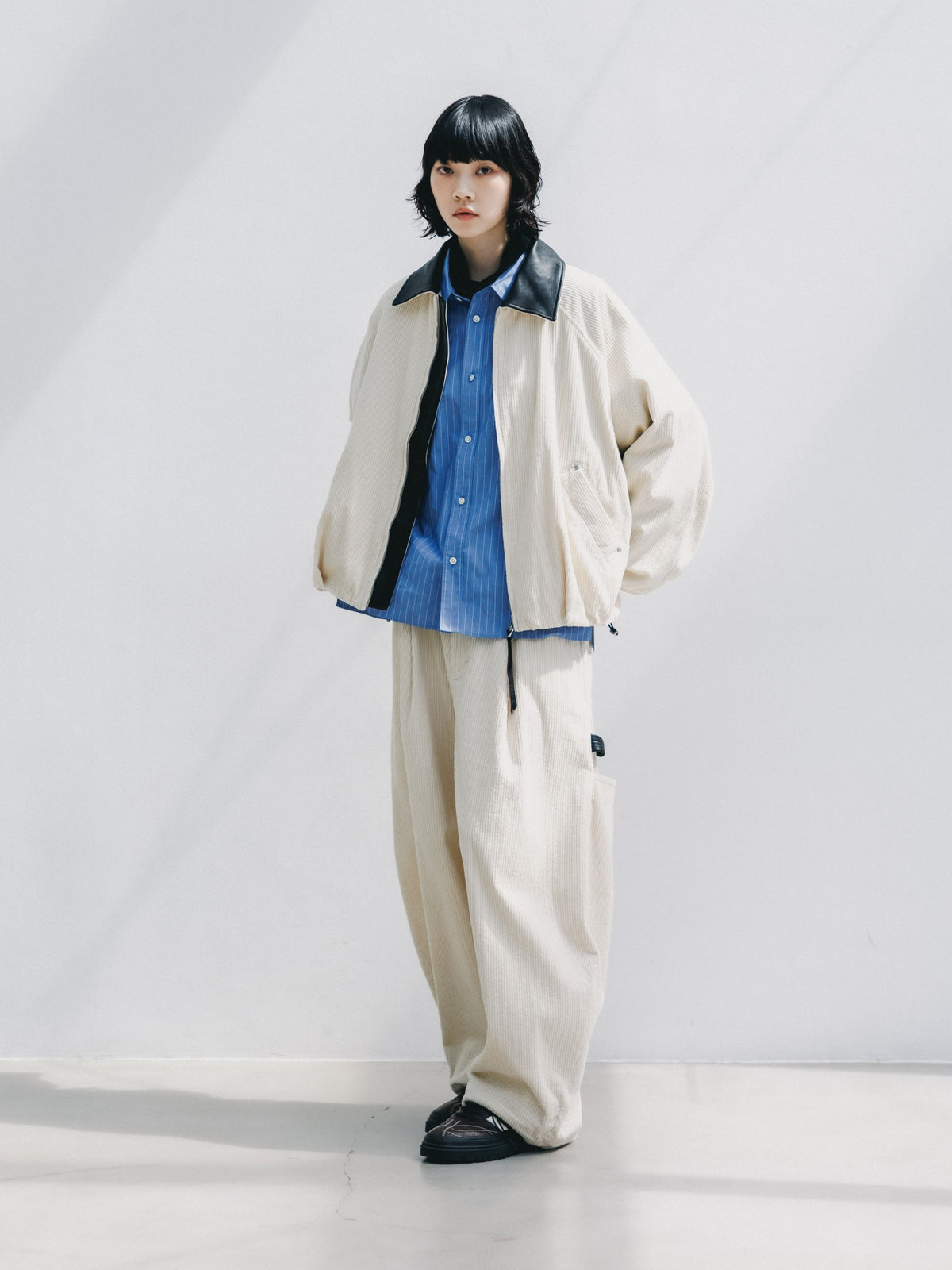 【10.21 WED 20:00- IN STOCK】 CORDUROY CITY MASSIVE UTILITY PANTS (OFF WHITE)