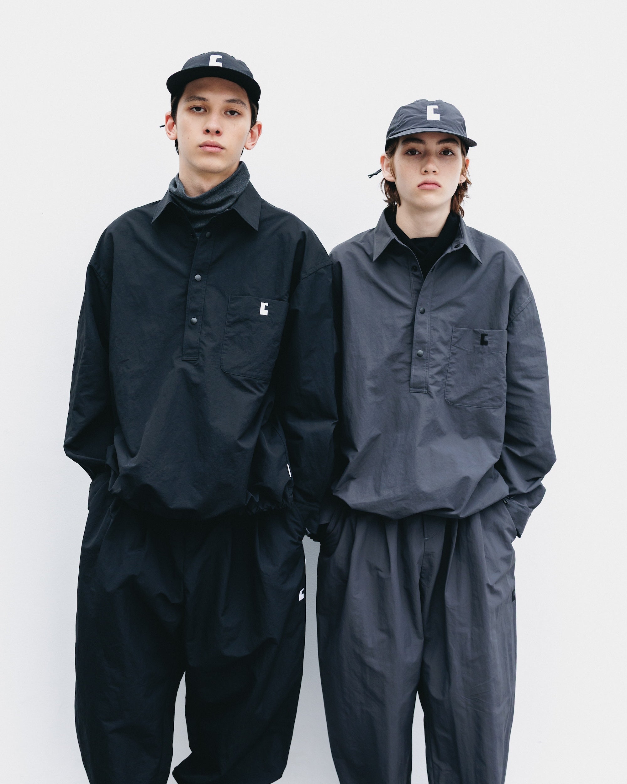 【10.25 SAT 20:00- IN STOCK】ACTIVE CITY UNIFORM L/S PULLOVER SHIRT (BLACK)