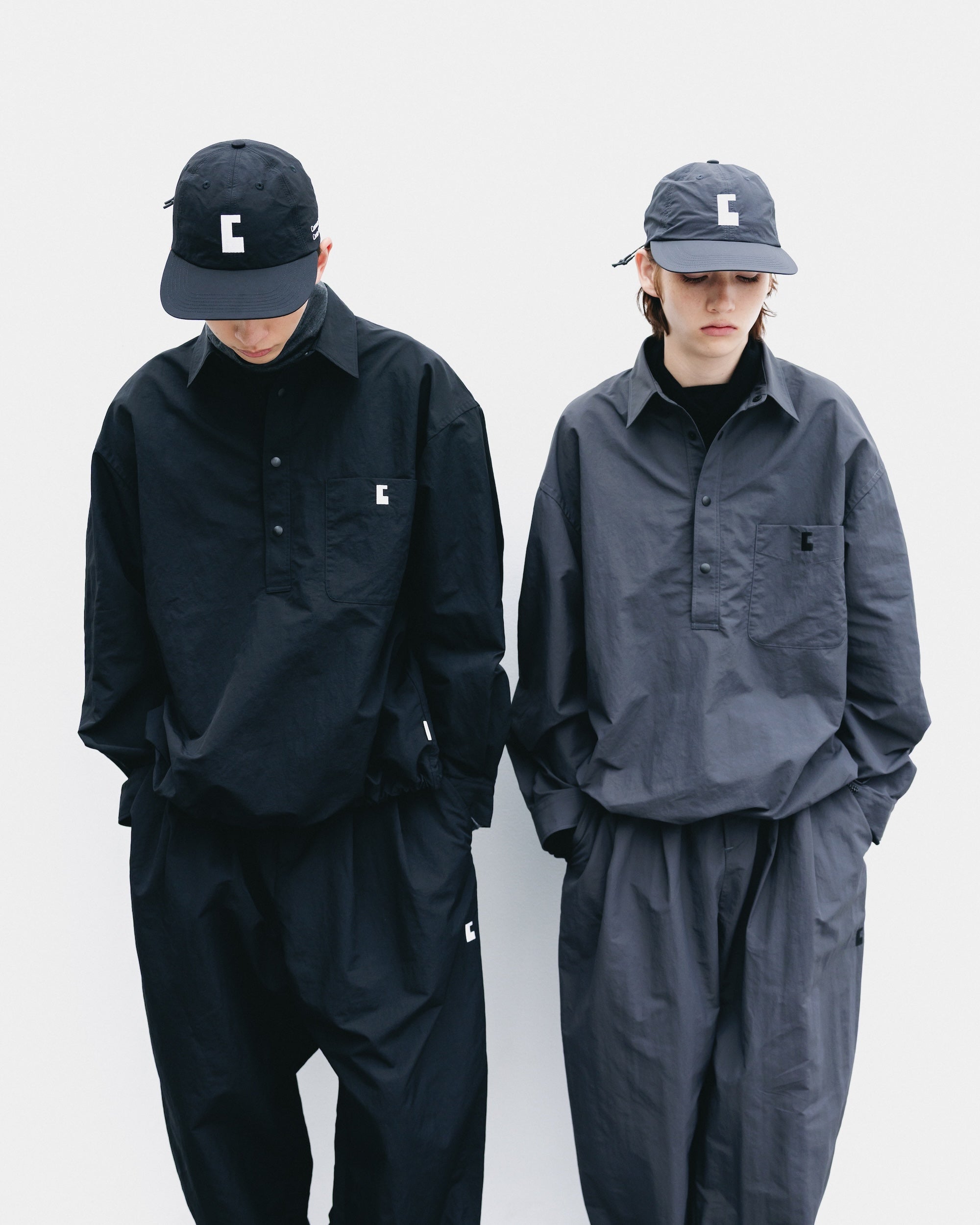 【10.25 SAT 20:00- IN STOCK】ACTIVE CITY UNIFORM L/S PULLOVER SHIRT (GRAY)