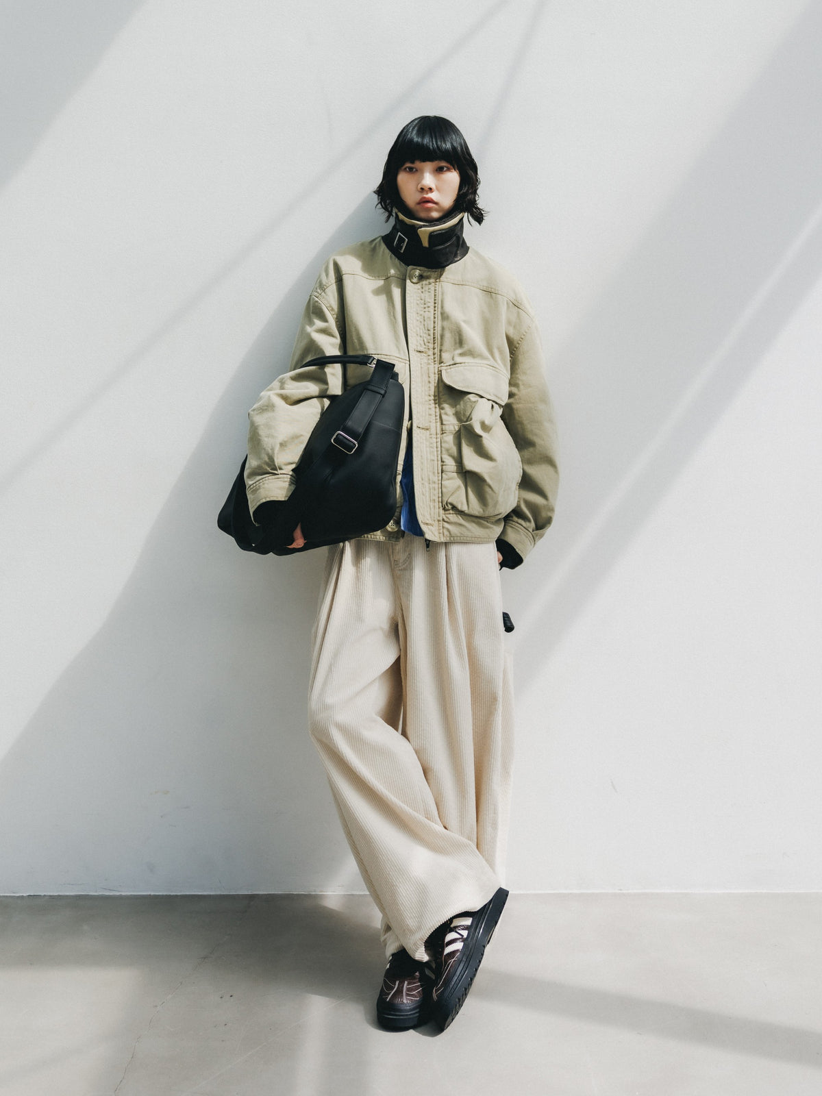 【10.21 WED 20:00- IN STOCK】 CORDUROY CITY MASSIVE UTILITY PANTS (OFF WHITE)