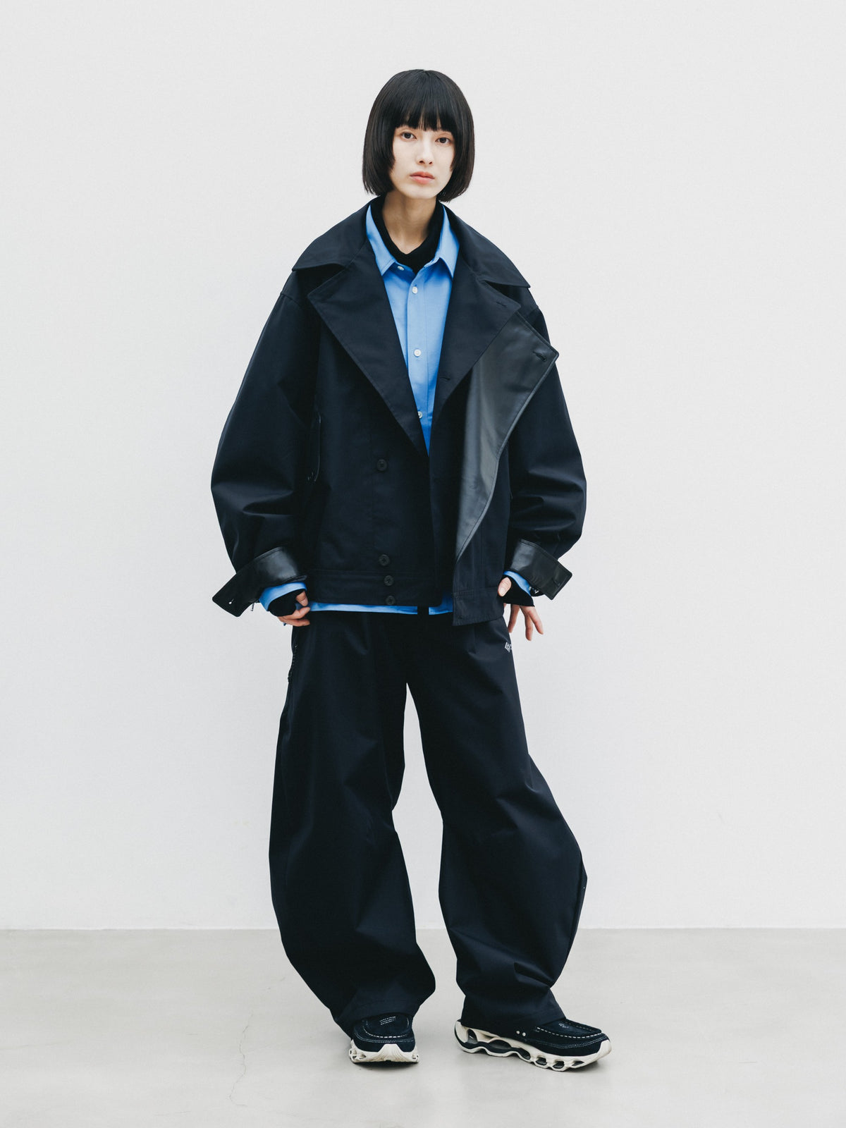 【10.24 SAT 20:00- IN STOCK】 +phenix WINDSTOPPER® by GORE-TEX LABS TWILL CITY DOUBLE FLAP JACKET (BLACK)