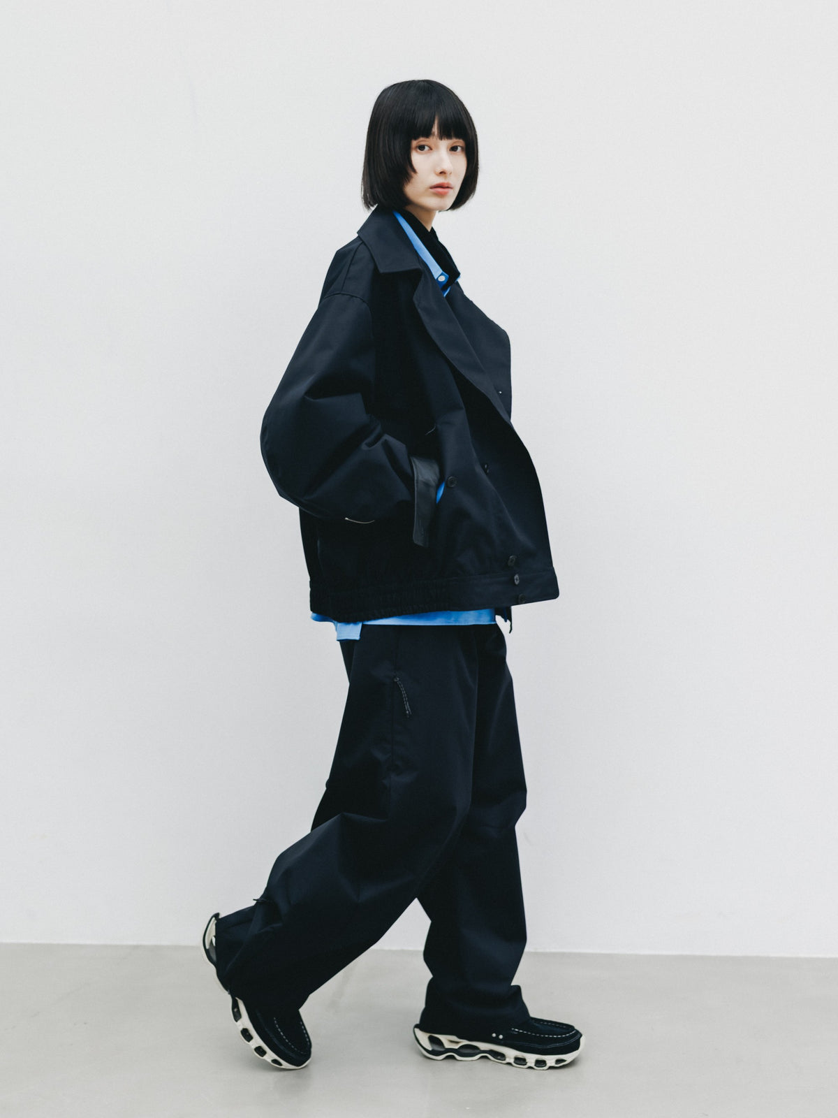【10.24 SAT 20:00- IN STOCK】 +phenix WINDSTOPPER® by GORE-TEX LABS TWILL CITY DOUBLE FLAP JACKET (BLACK)